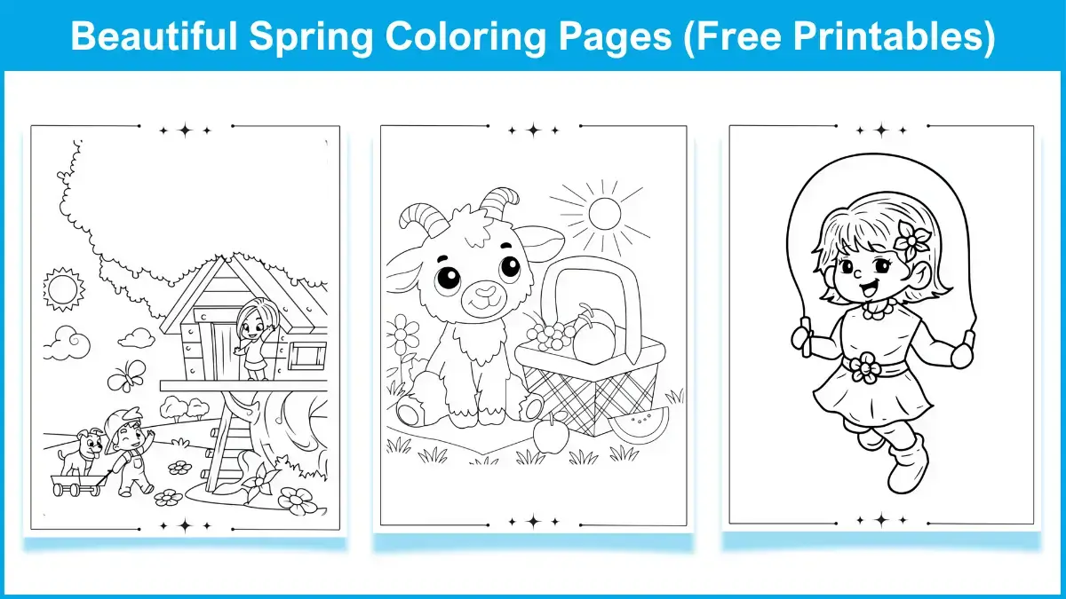 Beautiful Spring Coloring Pages