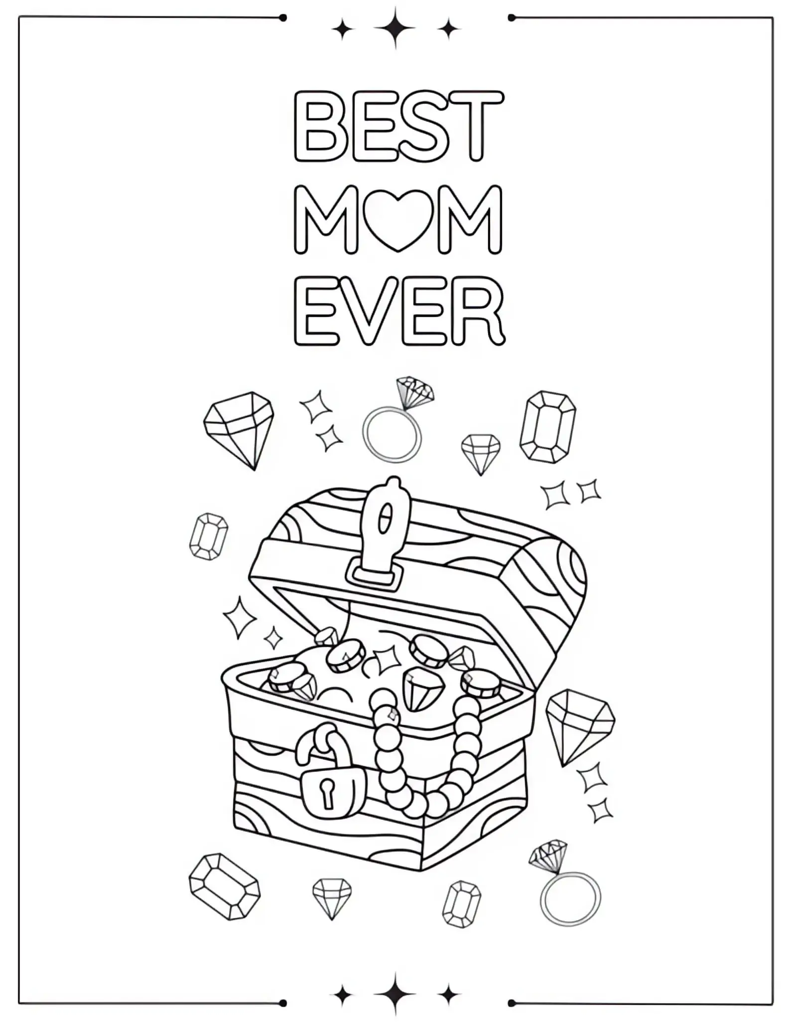 Mother’s Day Coloring Pages You Are the Best Mom Pirate Themed Coloring Page