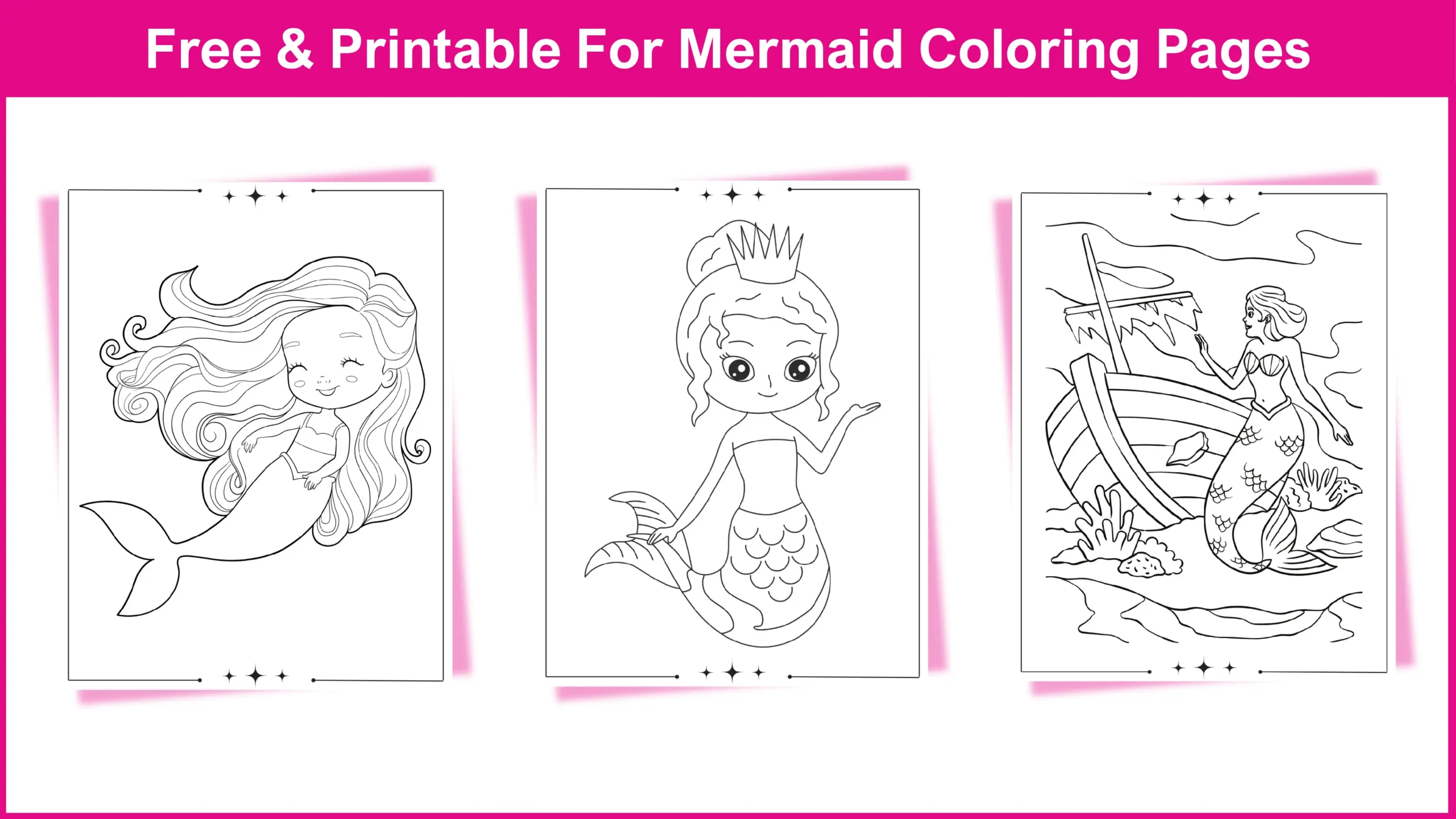 Magical Mermaid Coloring Pages for Kids