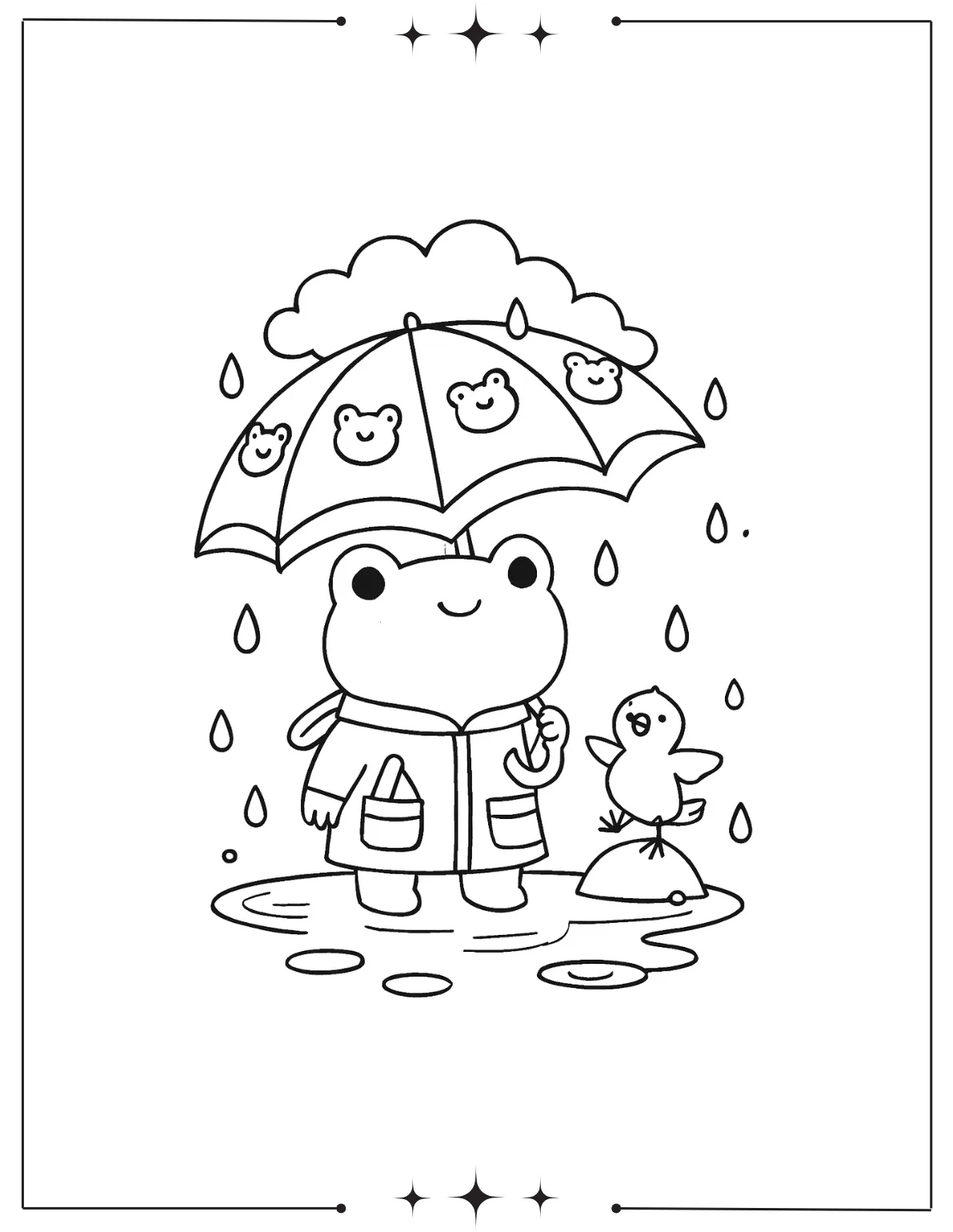 Rainy Day Coloring Pages (Free Printables) Beautiful Umbrella Coloring Page
