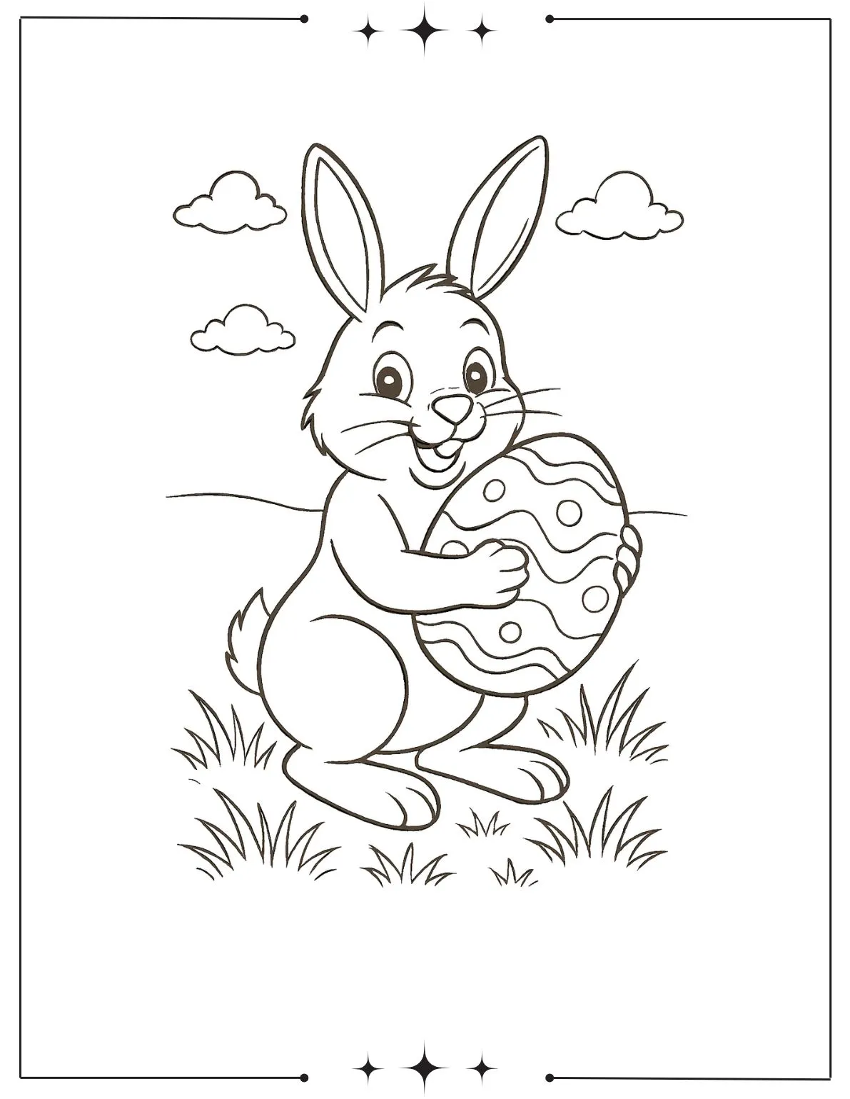 Cute easter bunny page