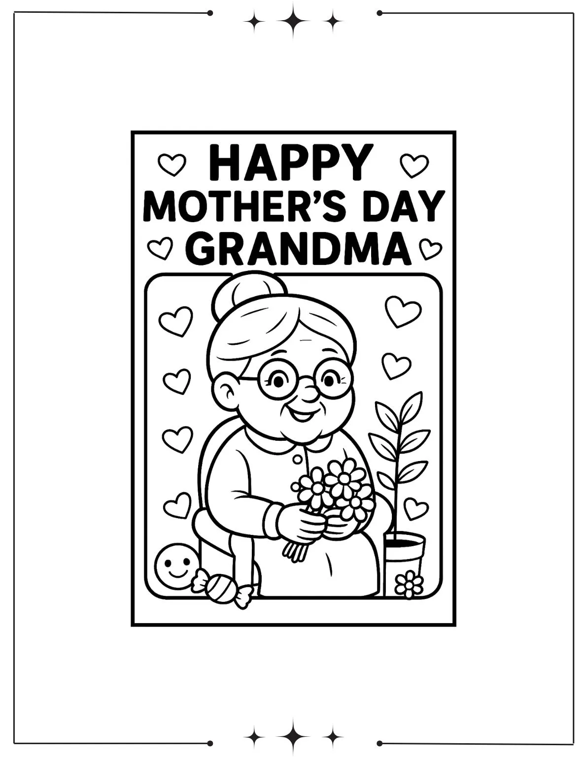 Mother's Day Coloring Pages for Grandma: A Heartfelt Gift i love grandma coloring page