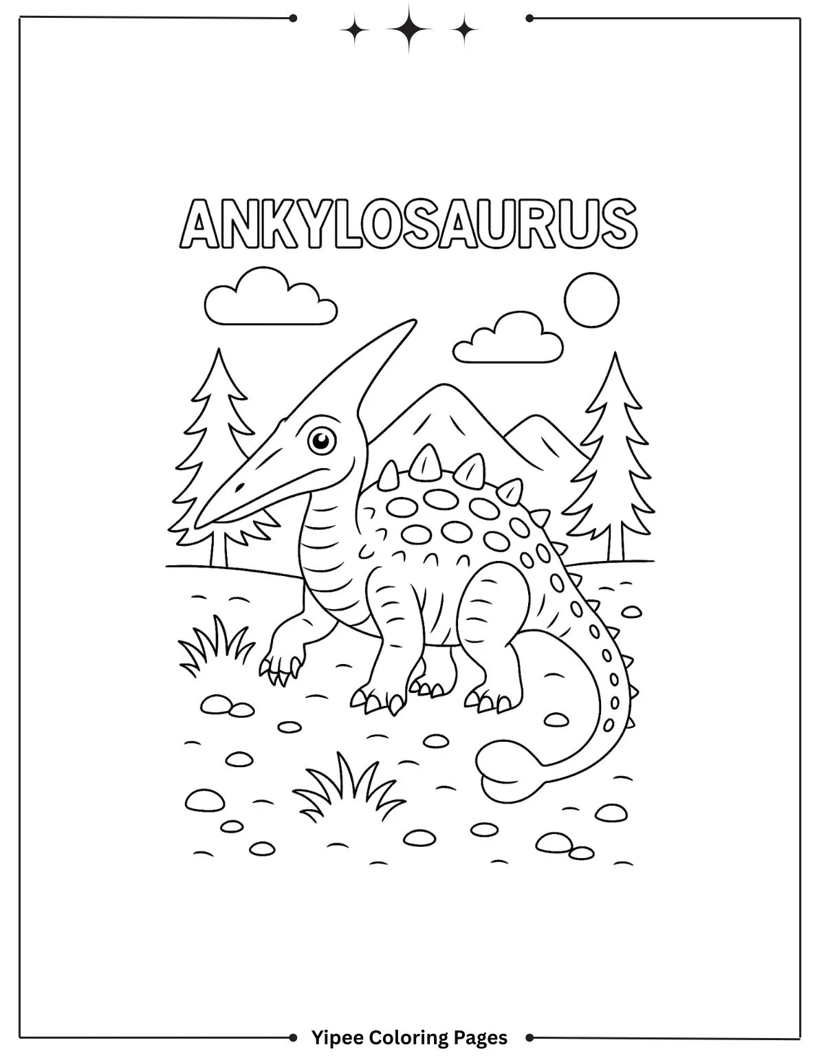 Ankylosaurs coloring page