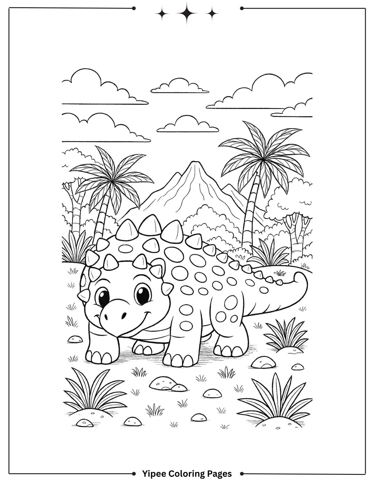 Ankylosaurus Coloring Page