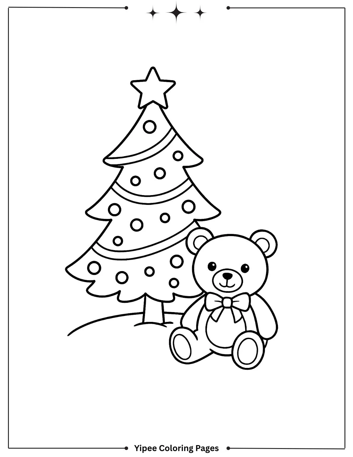 Enchanting Christmas Tree Coloring Pages to Print Beautiful Christmas Tree Coloring Page
