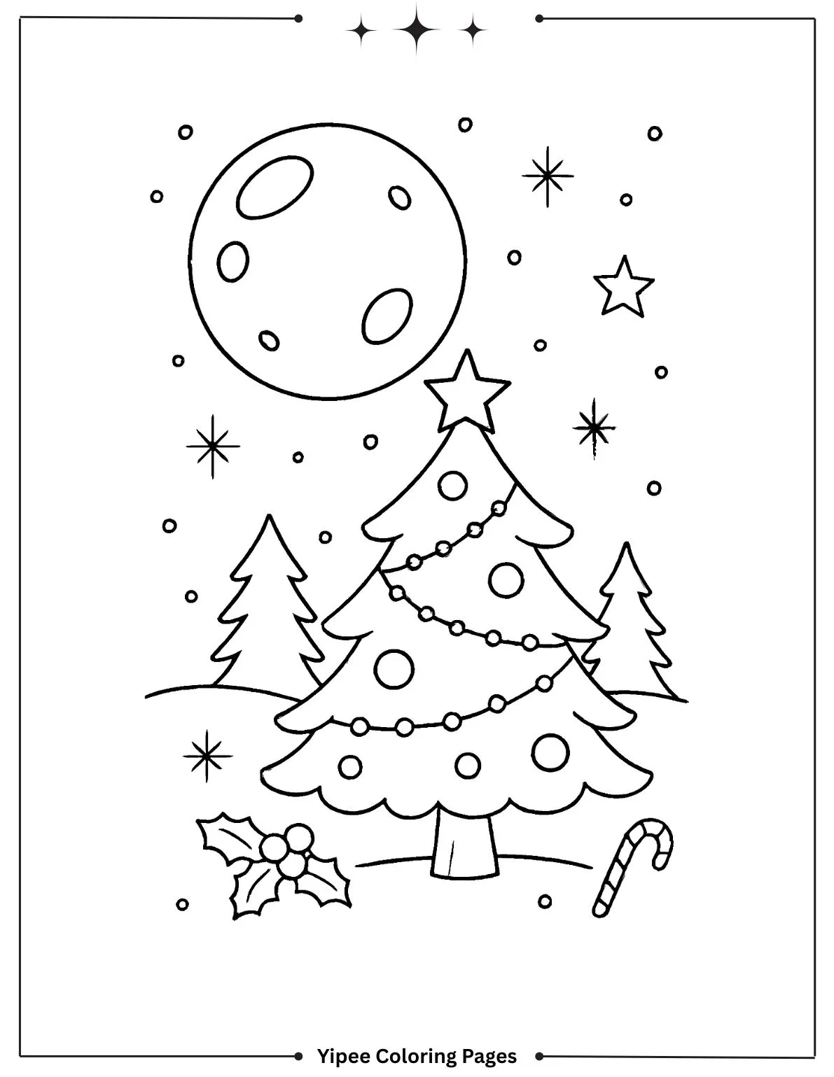 Enchanting Christmas Tree Coloring Pages to Print Beautiful Oon and Christmas Tree Coloring Page