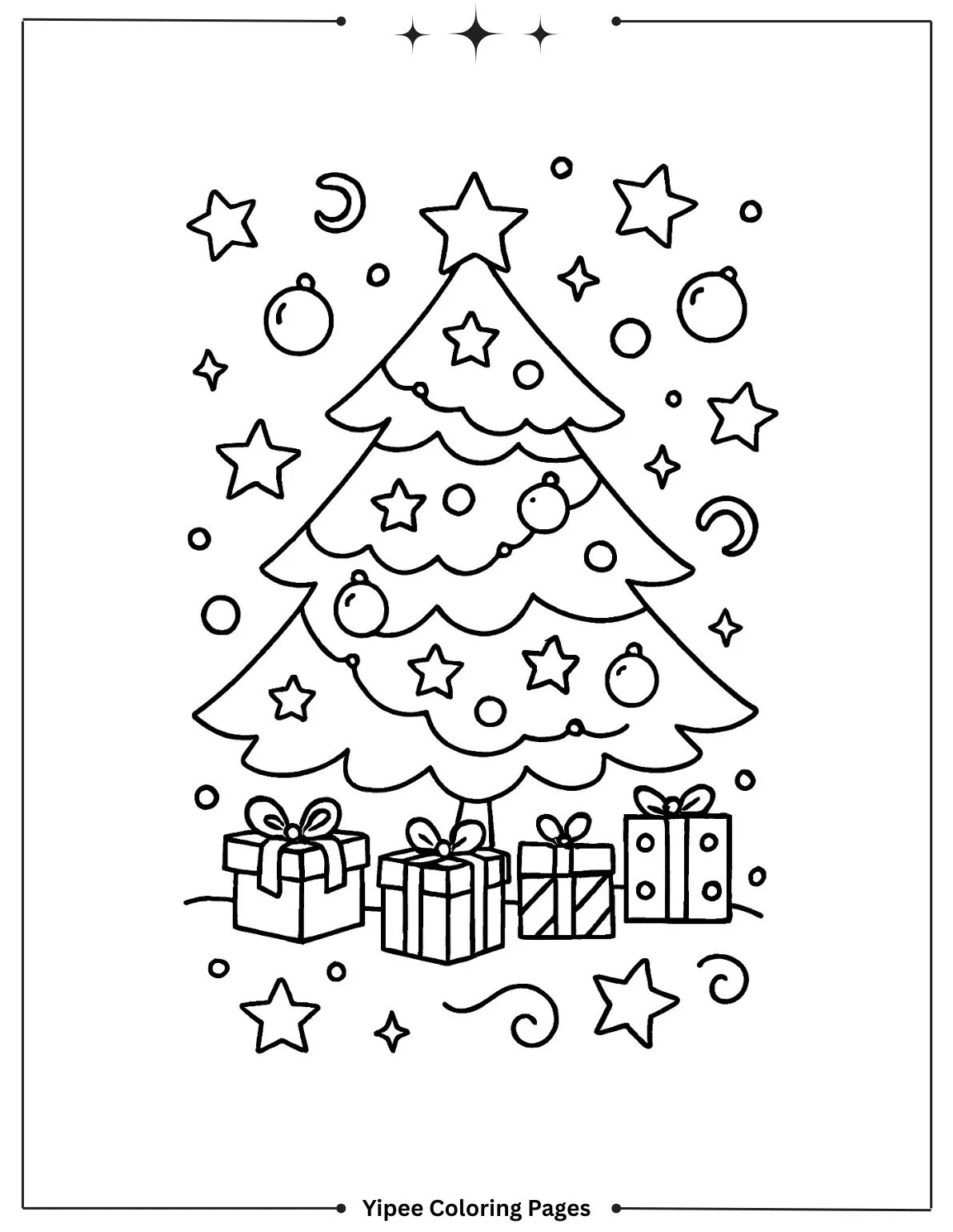 Enchanting Christmas Tree Coloring Pages to Print BeautifulChristmas Tree coloring page