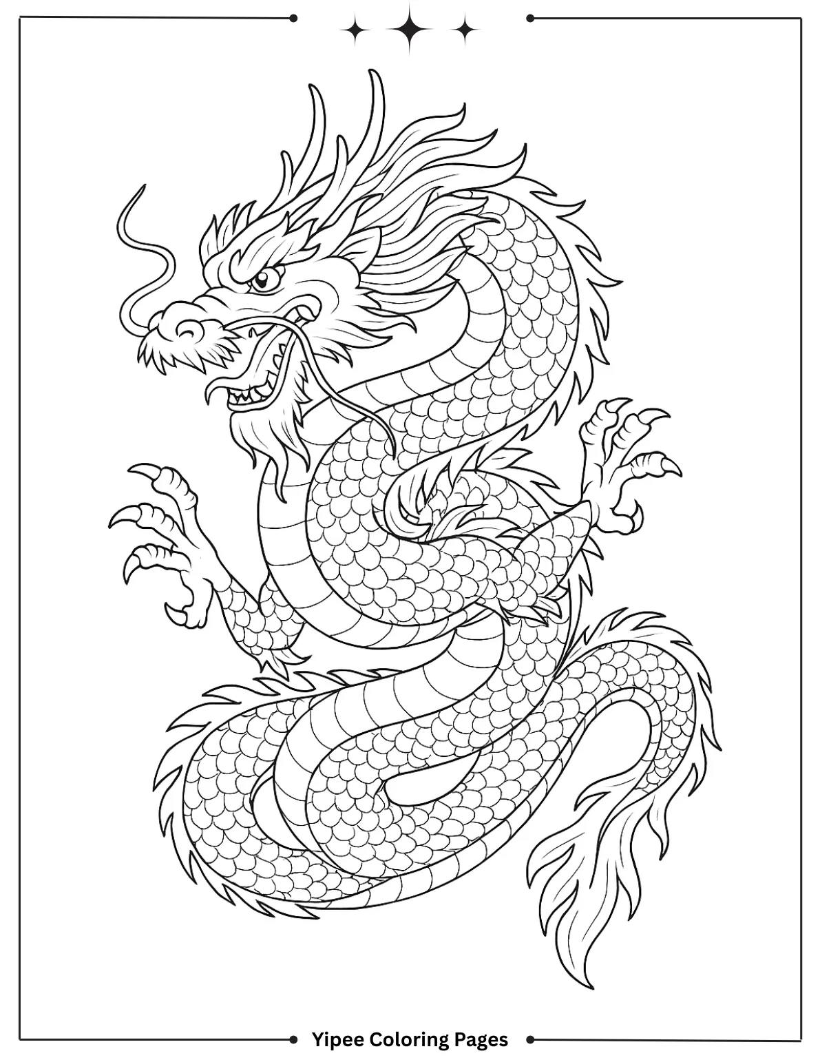 Dragon Coloring Pages | Kids Will Love Chinese Dragon Coloring Page for Kids
