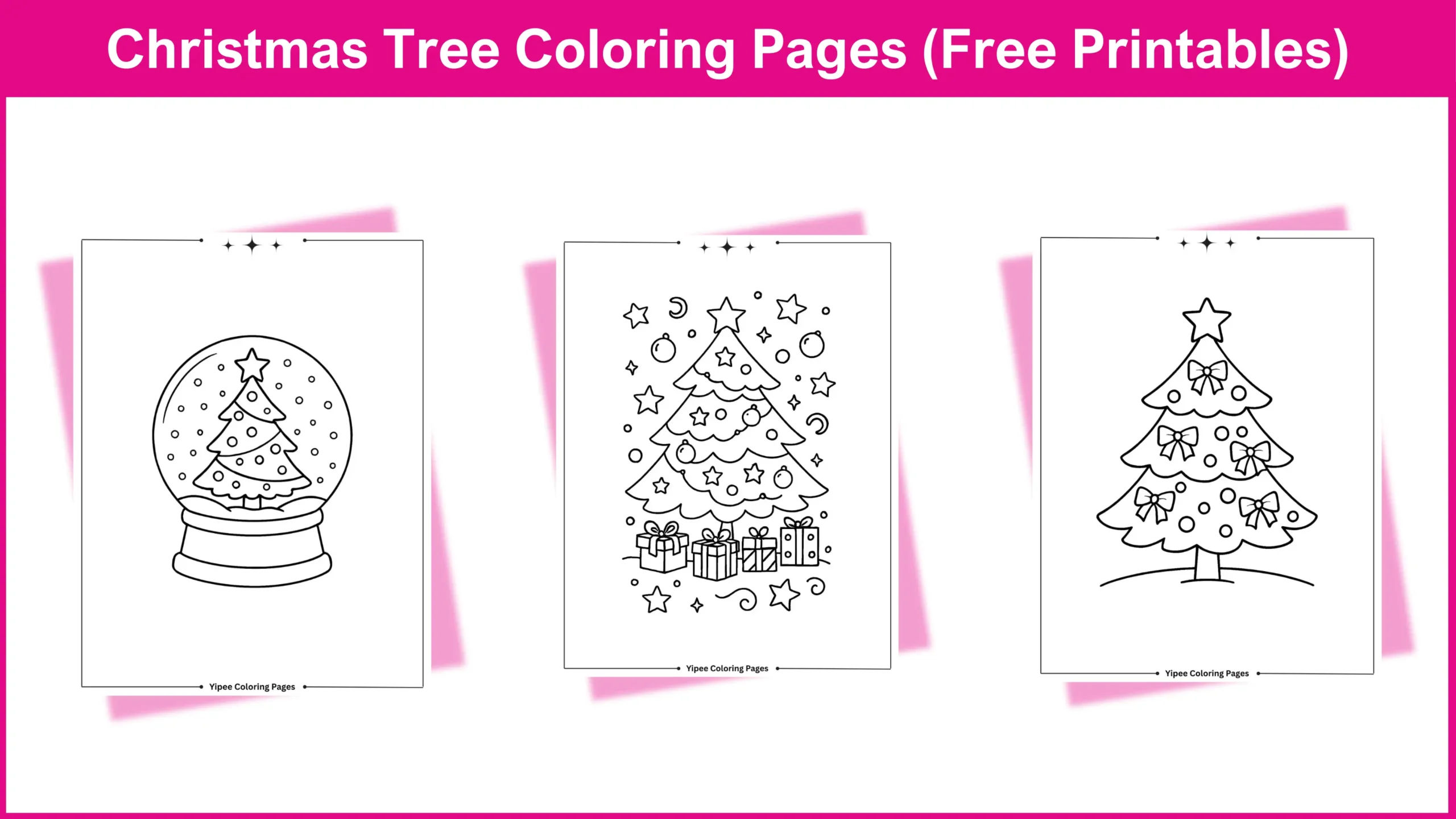 Enchanting Christmas Tree Coloring Pages to Print