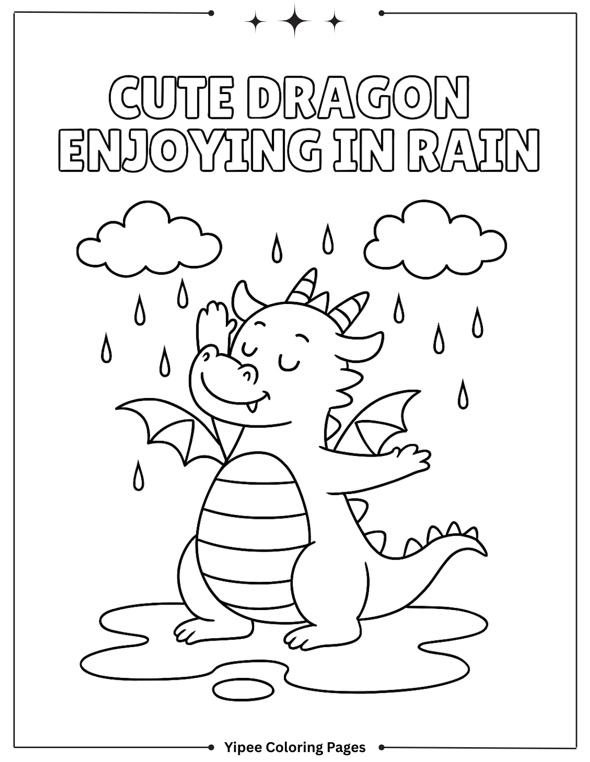 Dragon Coloring Pages | Kids Will Love Cute Dragon Coloring page