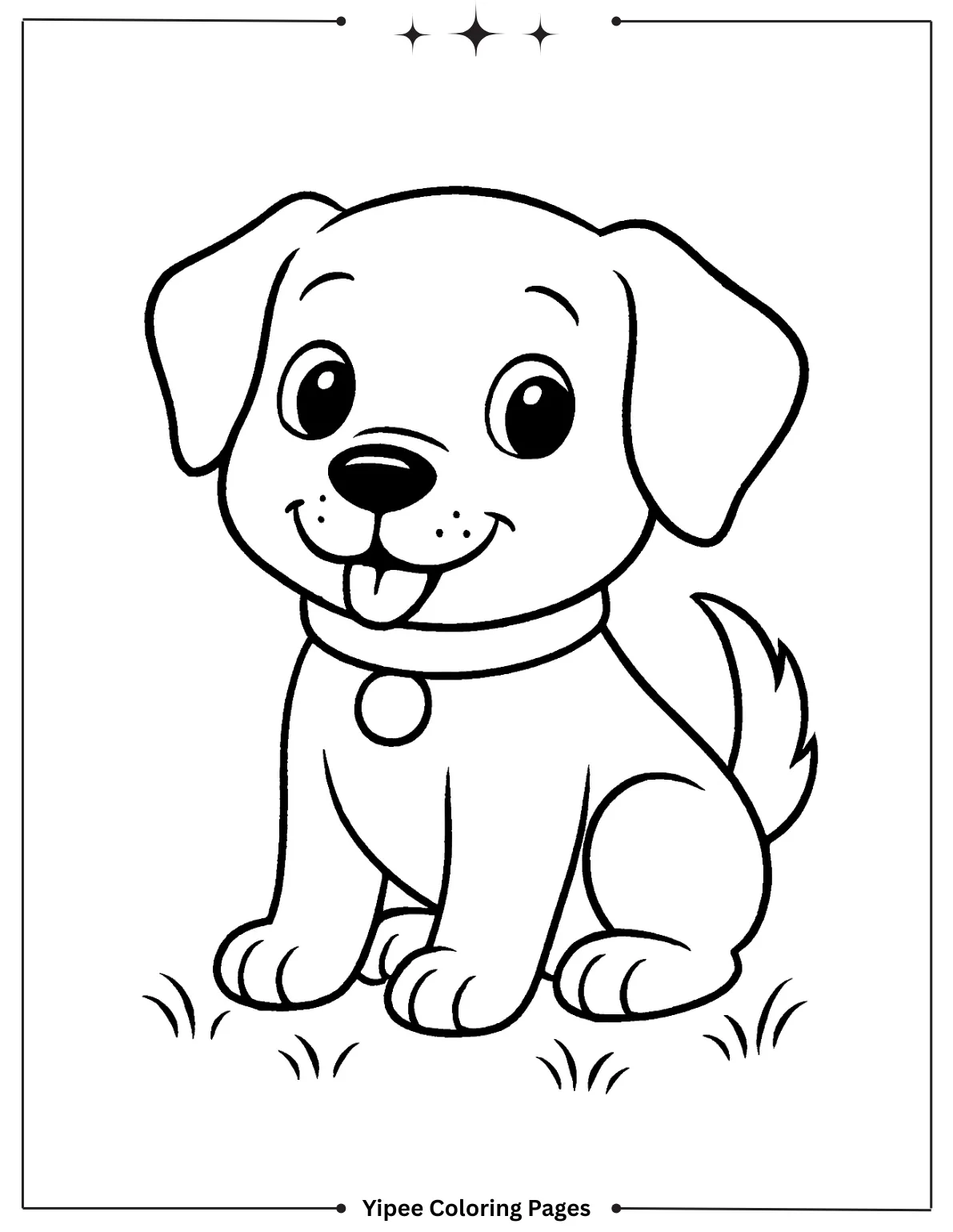 Cute Puppy coloring page
