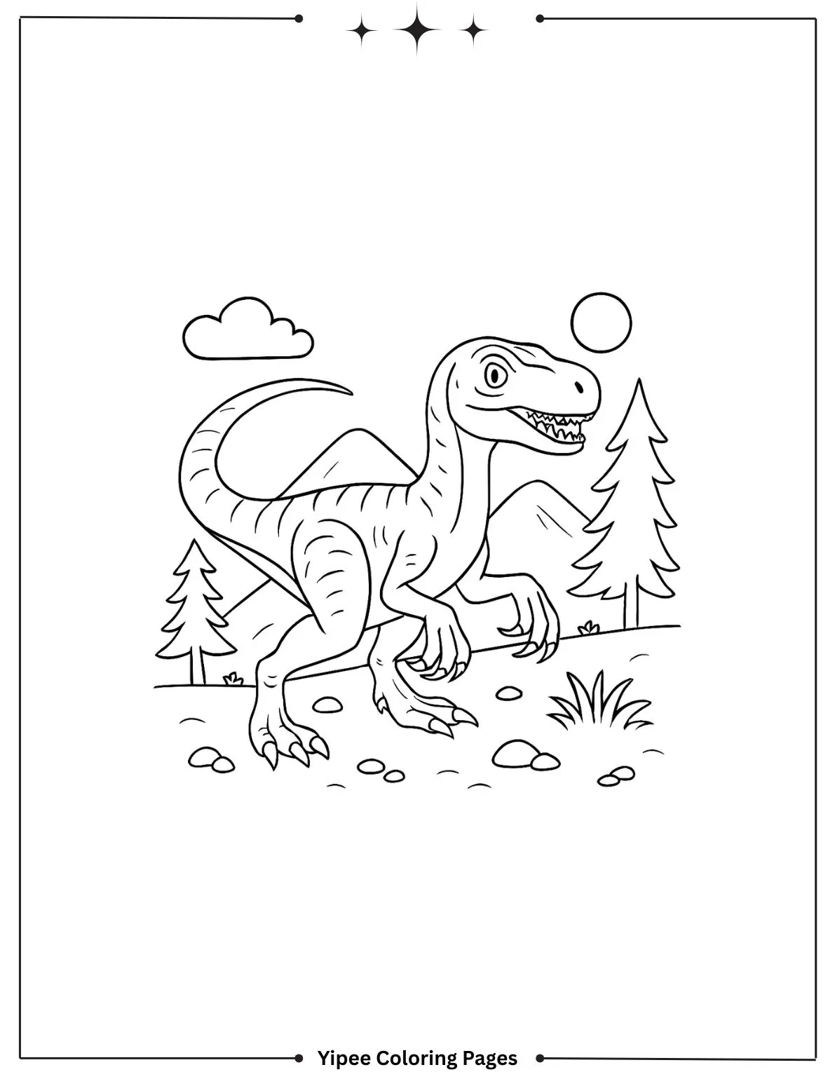 Cute dinosaur Coloring page