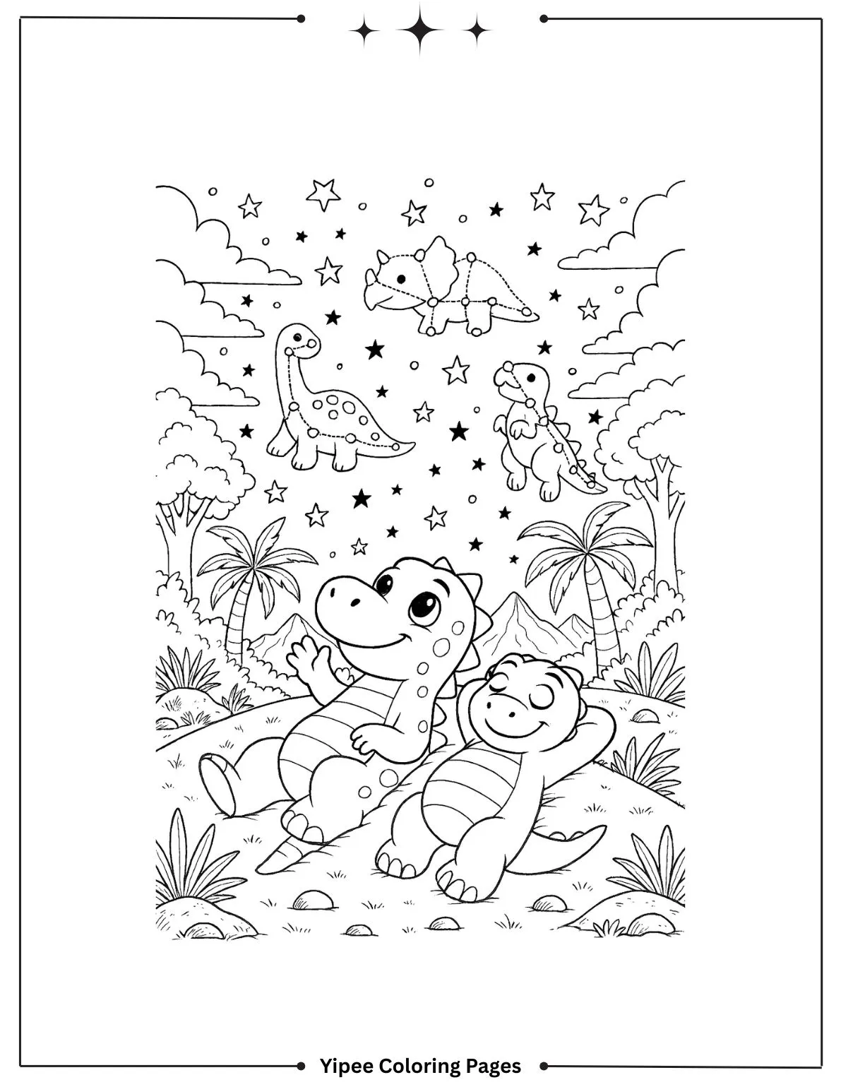 Dino vally coloring page