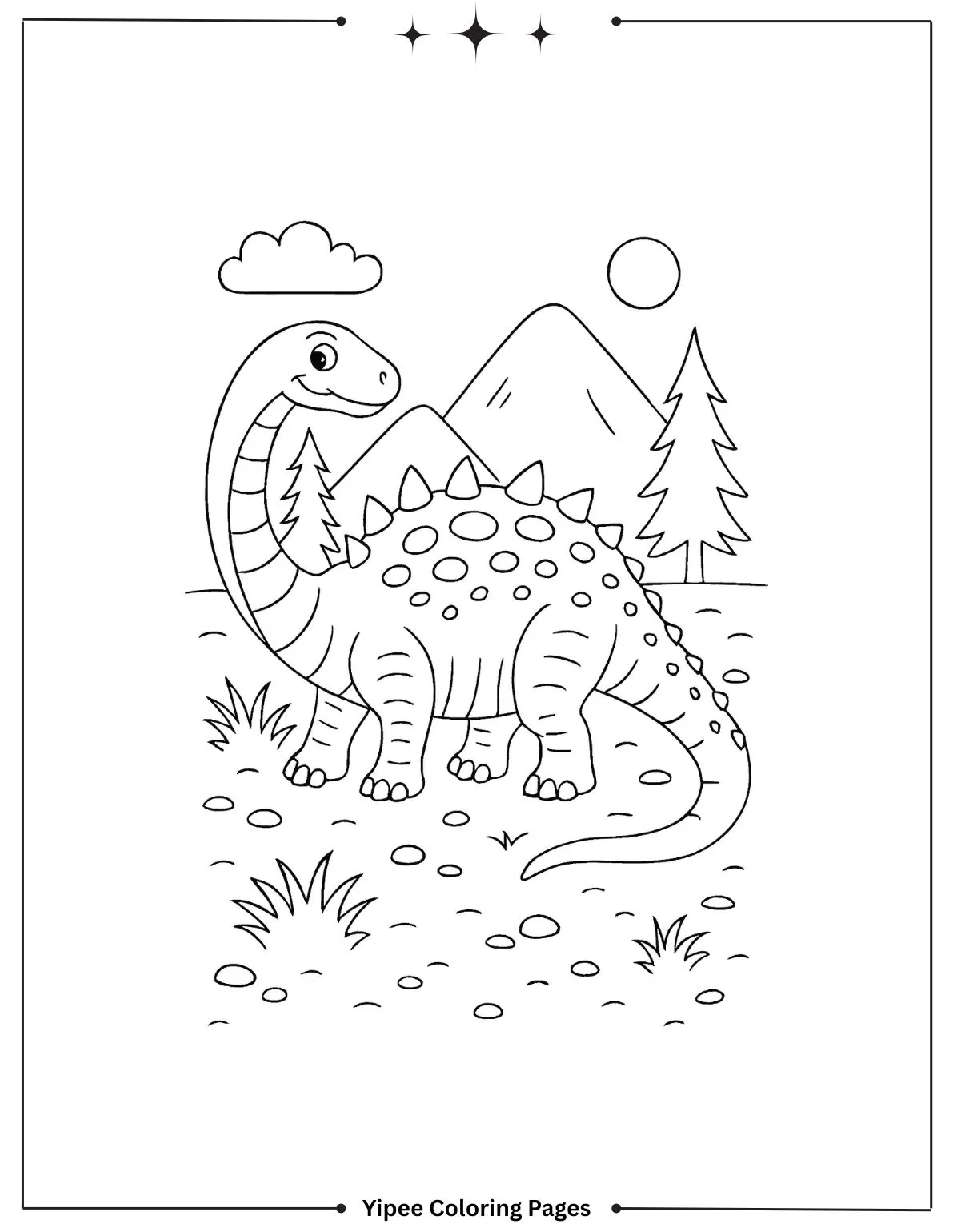 Diplodocus Coloring Page