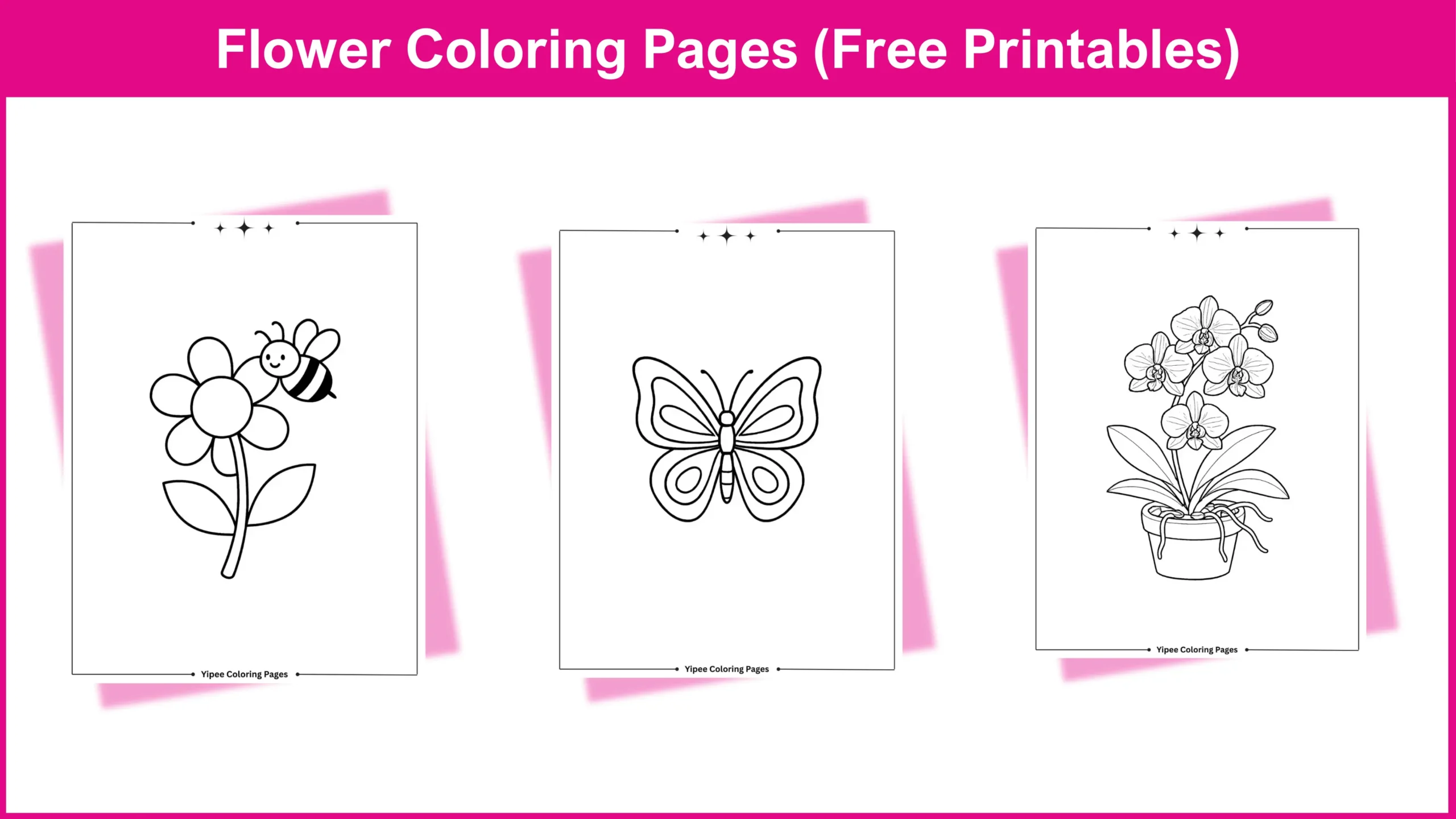 Creative Flower Coloring Pages for Kids and Adults
