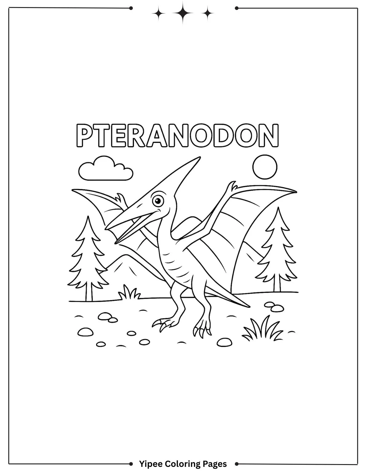 Pteranodon Coloring Sheet