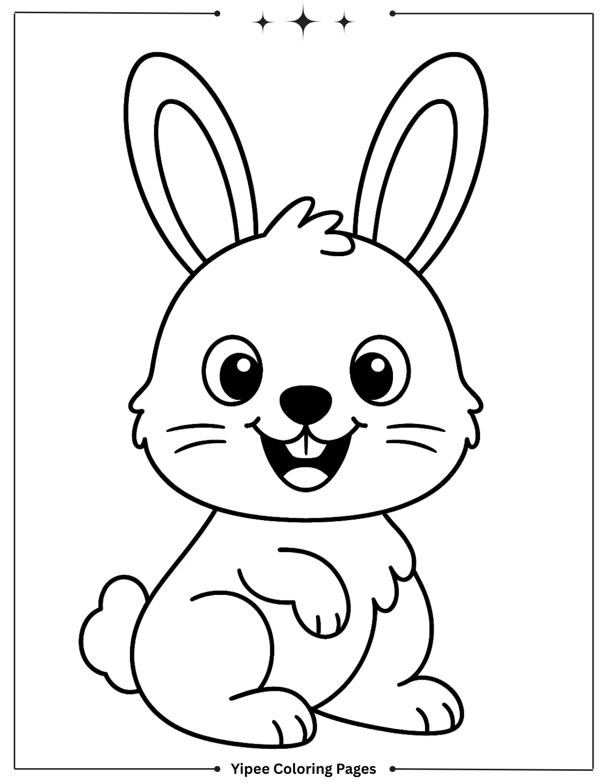 Simple Bunny Coloring Page