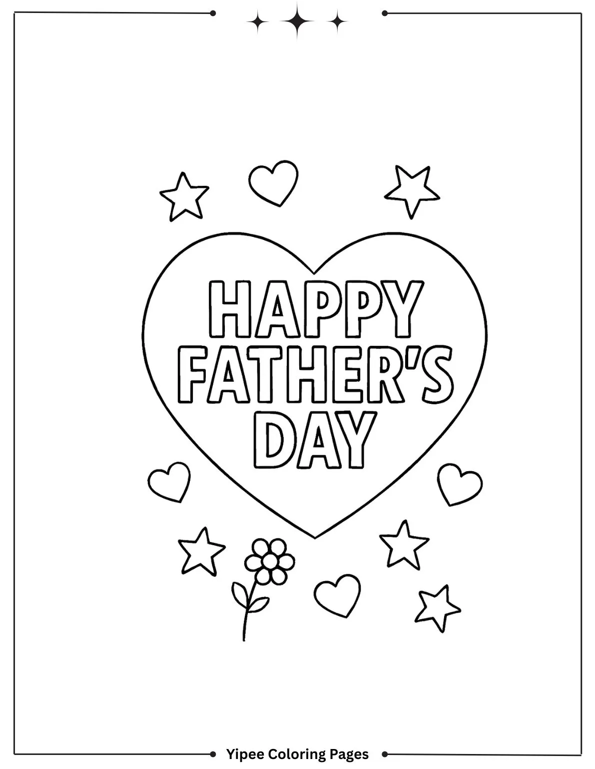 cute happy father's day coloring page