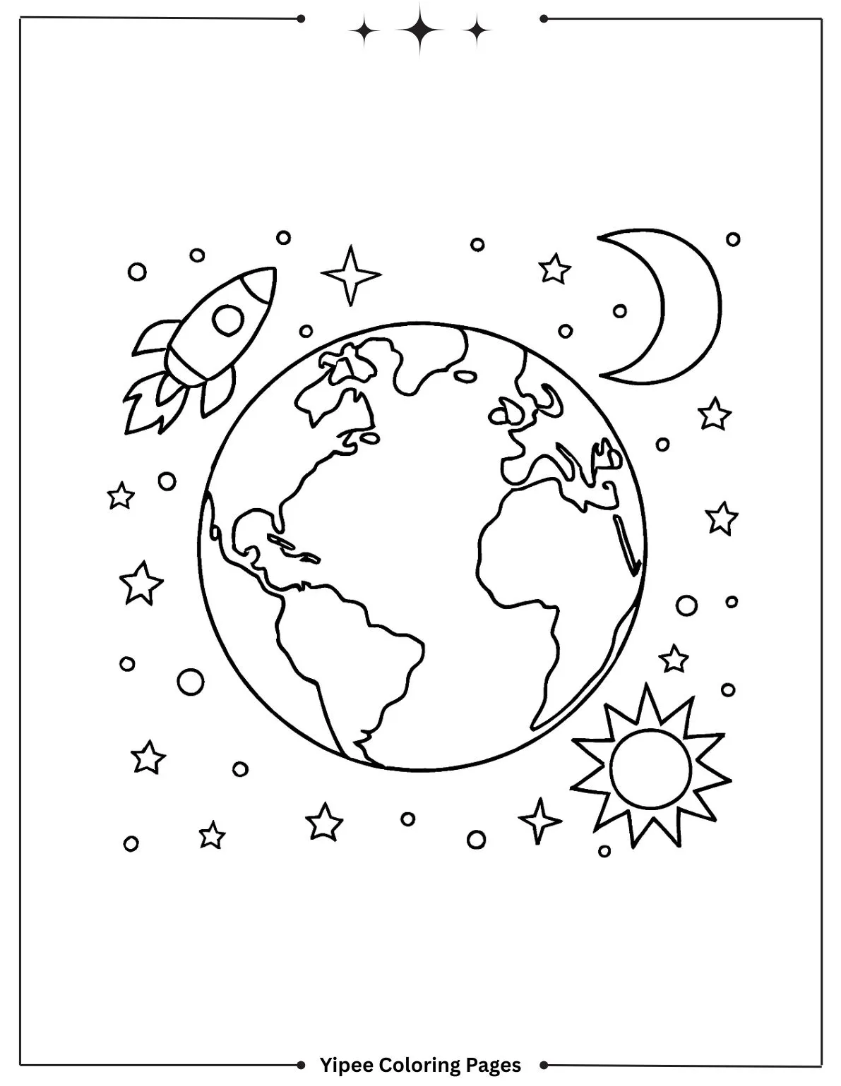 earth coloring page
