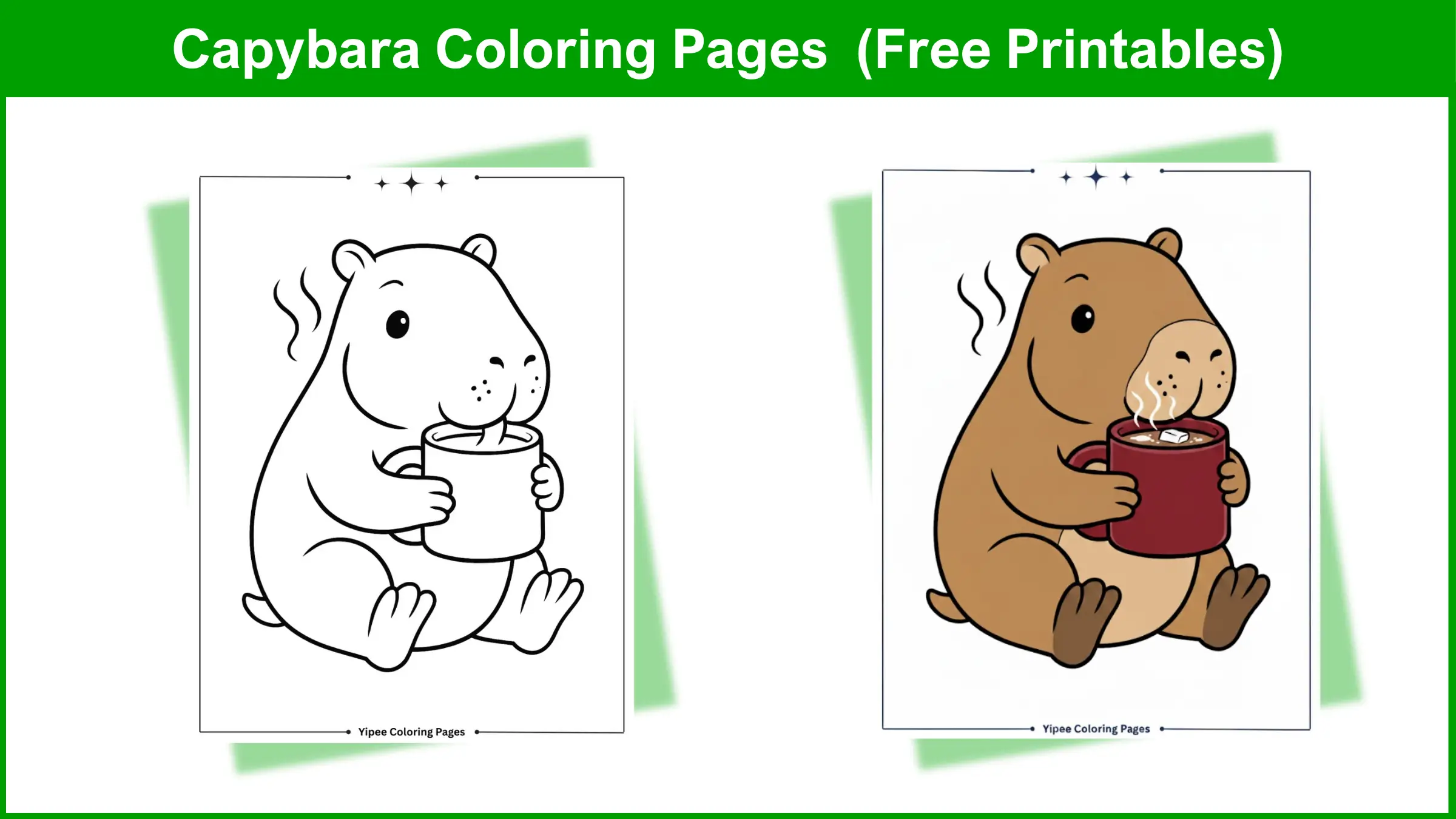 Capybara Coloring Pages By Yipee Coloring Pages Capybara Coloring Pages