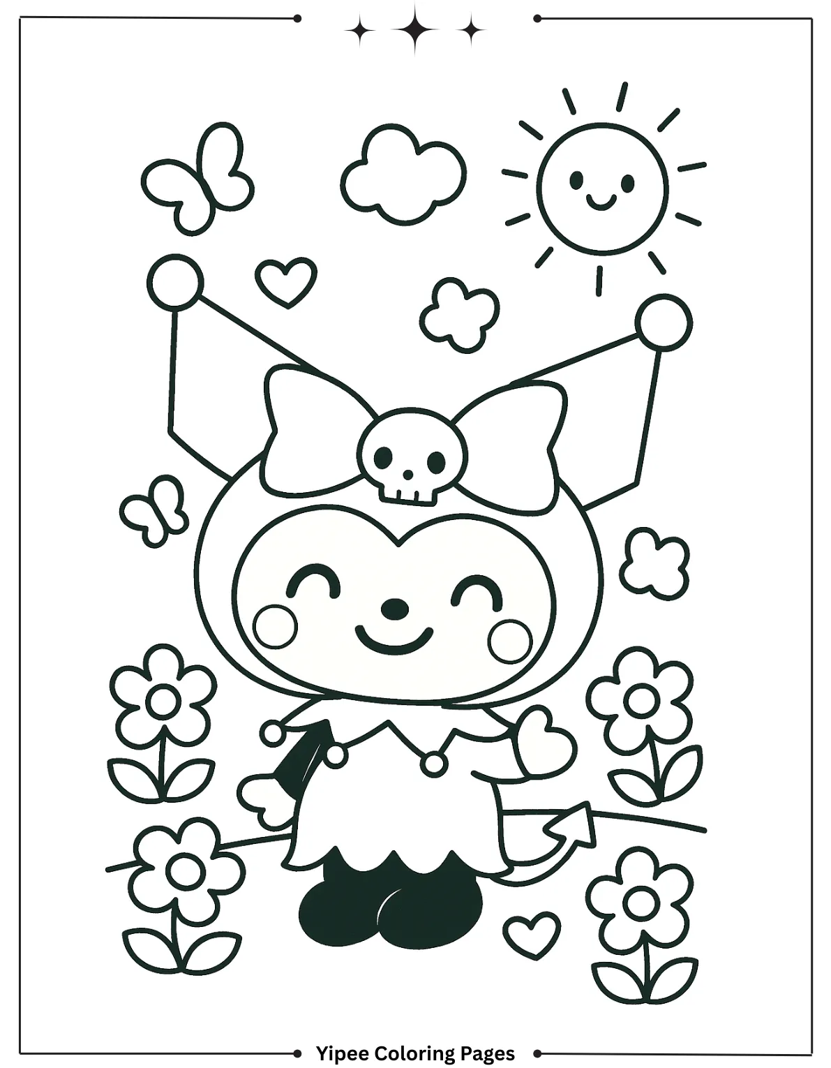 kuromi Coloring pages By Yipee Coloring Pages Kuromi for Toddlers coloring page