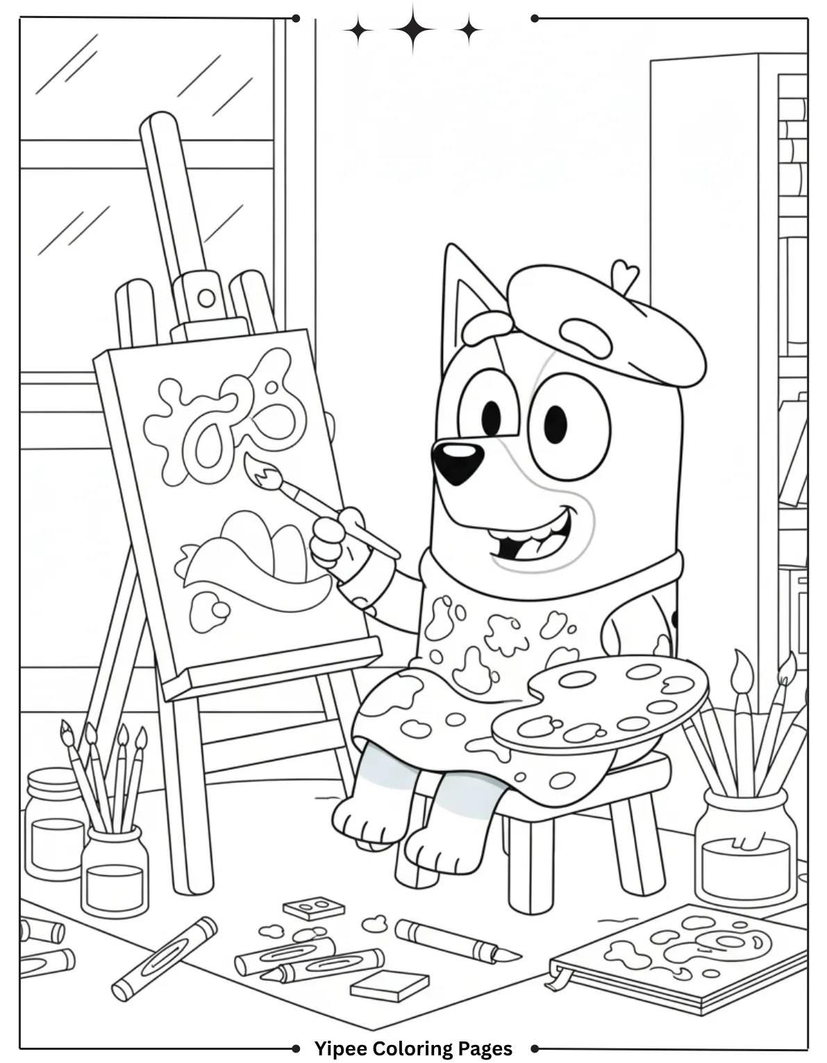 Bluey likes to paint