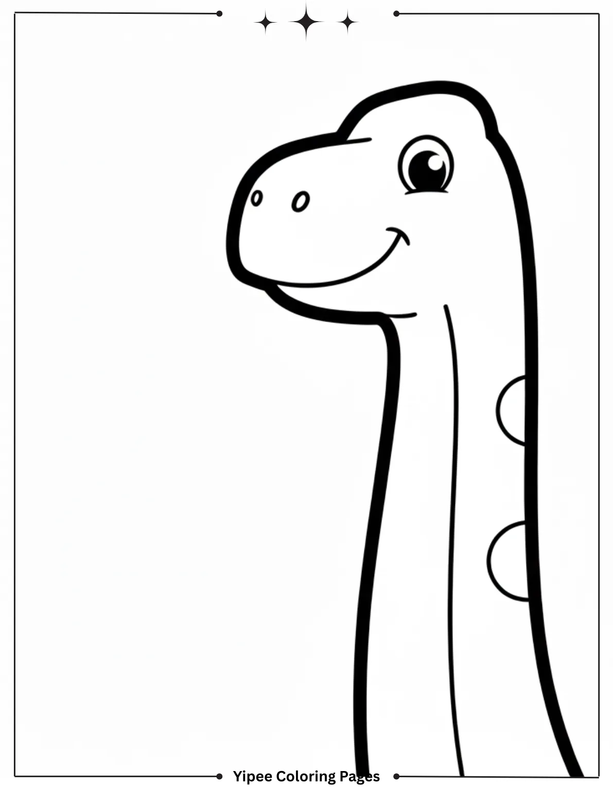 Brachiosaurus Portrait Coloring Sheet