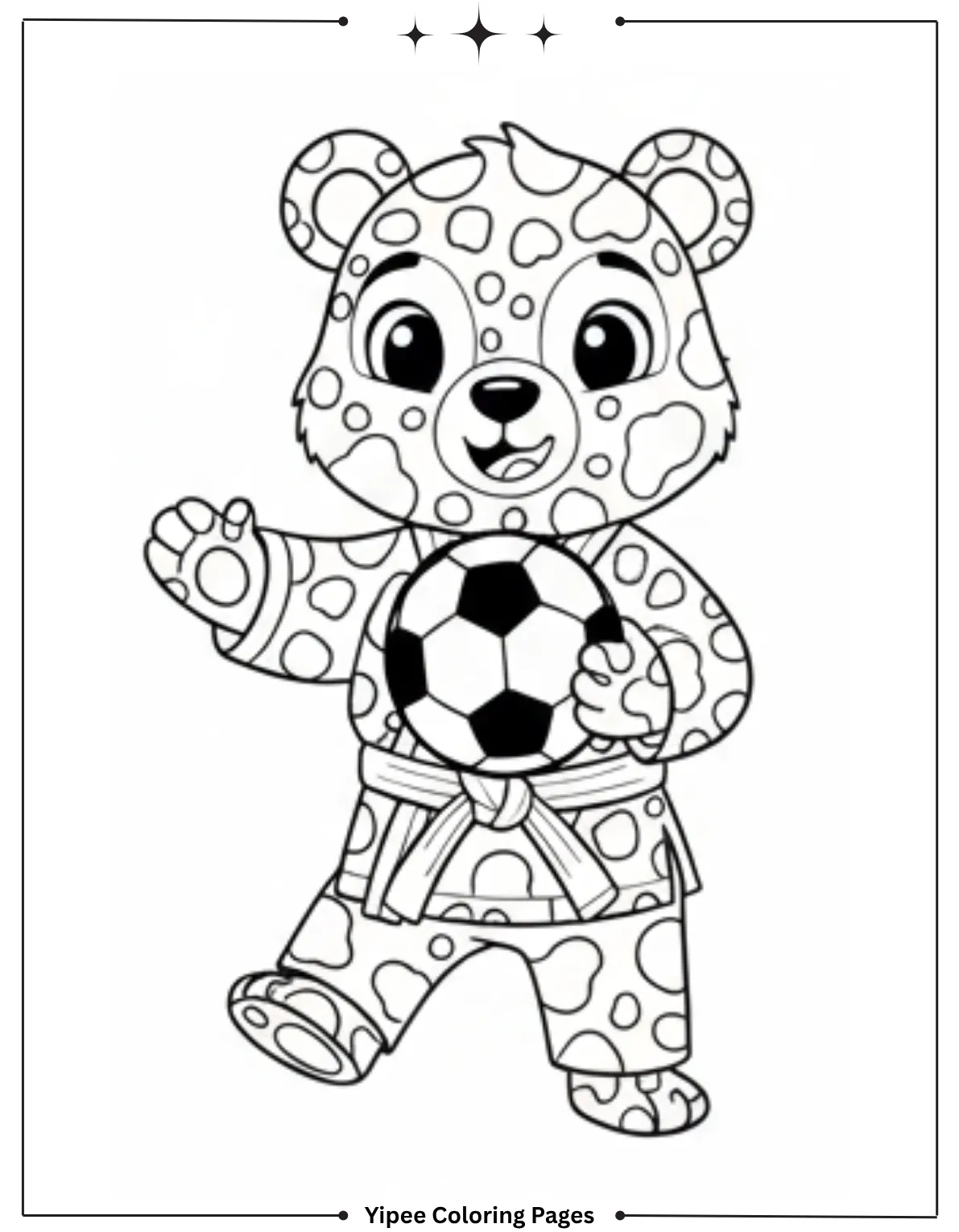 Chloe’s spotted outfit and playful pose