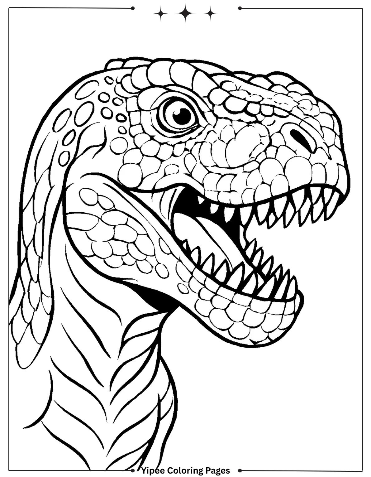 Detailed Brachiosaurus Face Coloring Page