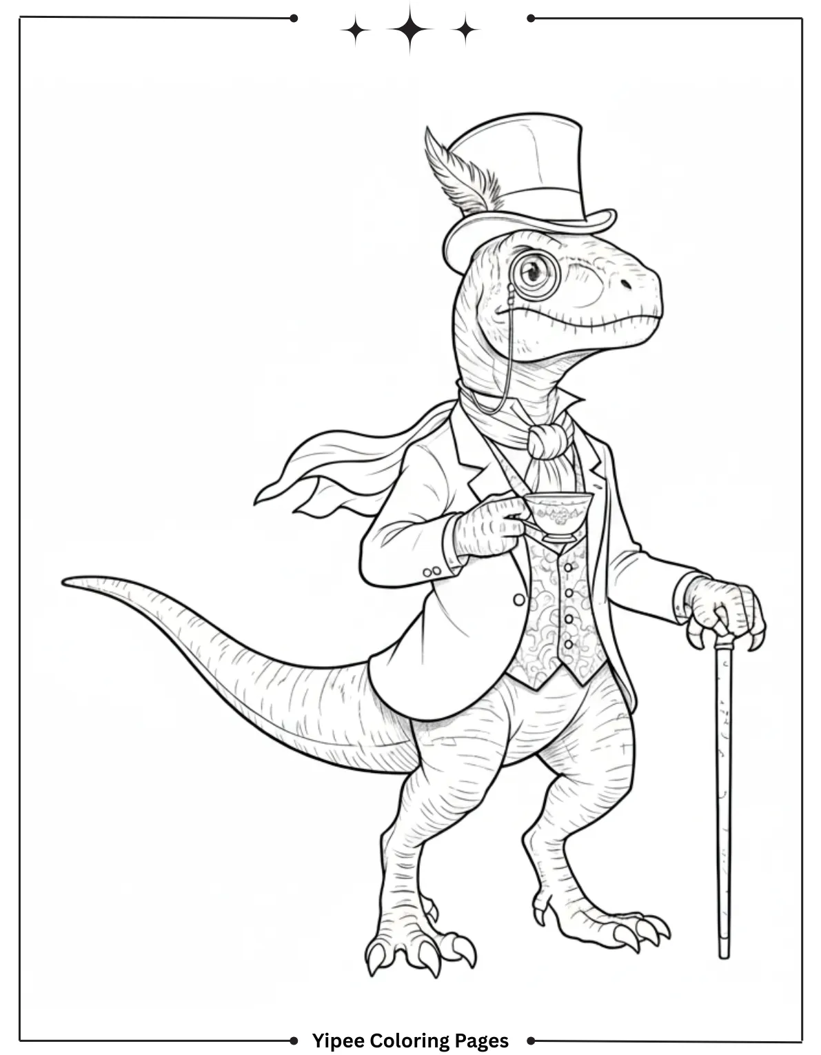Roar and Color! Velociraptors Coloring Pages for Kids Fancy Velociraptor Coloring Page