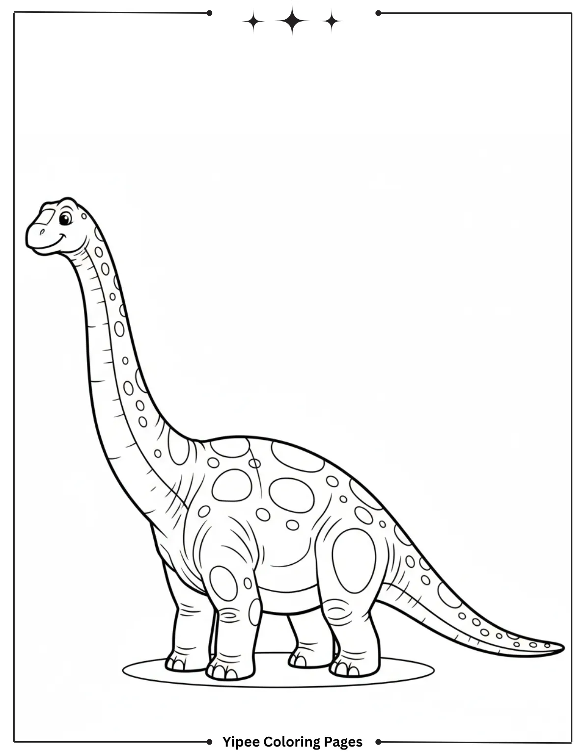 Full Body Brachiosaurus Coloring Page