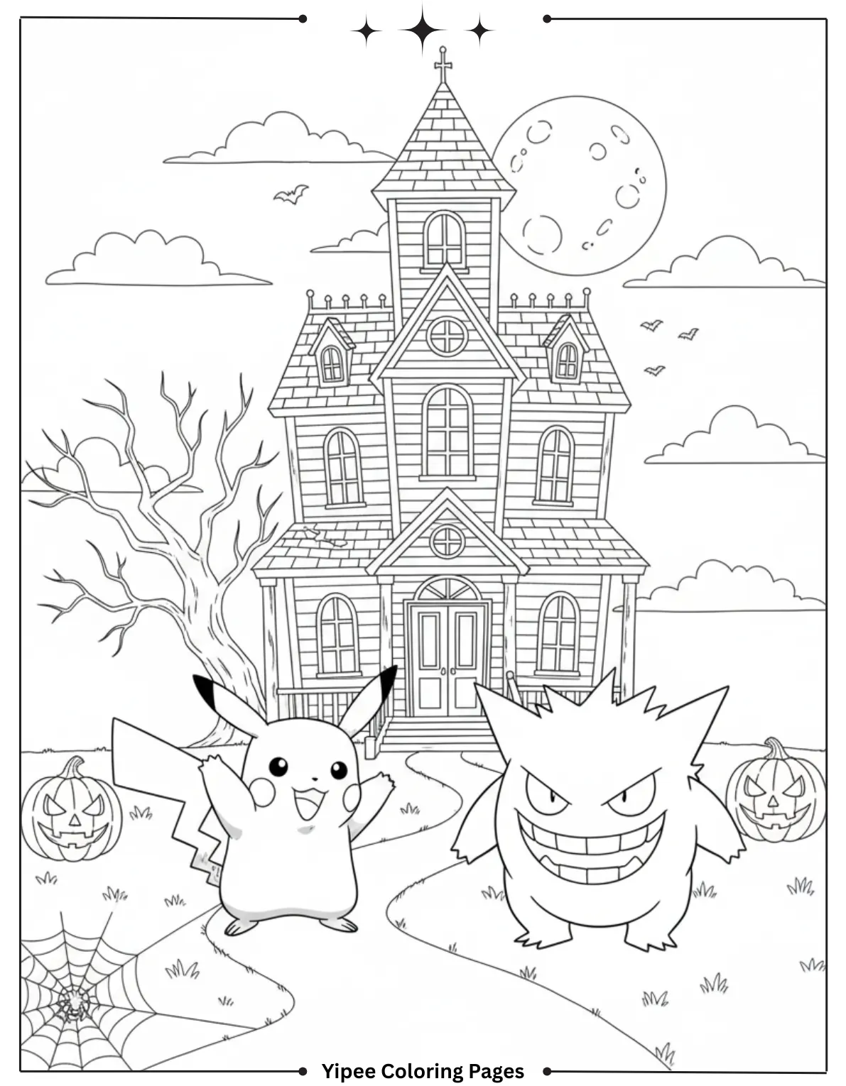 Pikachu Coloring Pages Free For Kids & Adults Pikachu and Bulbasaur