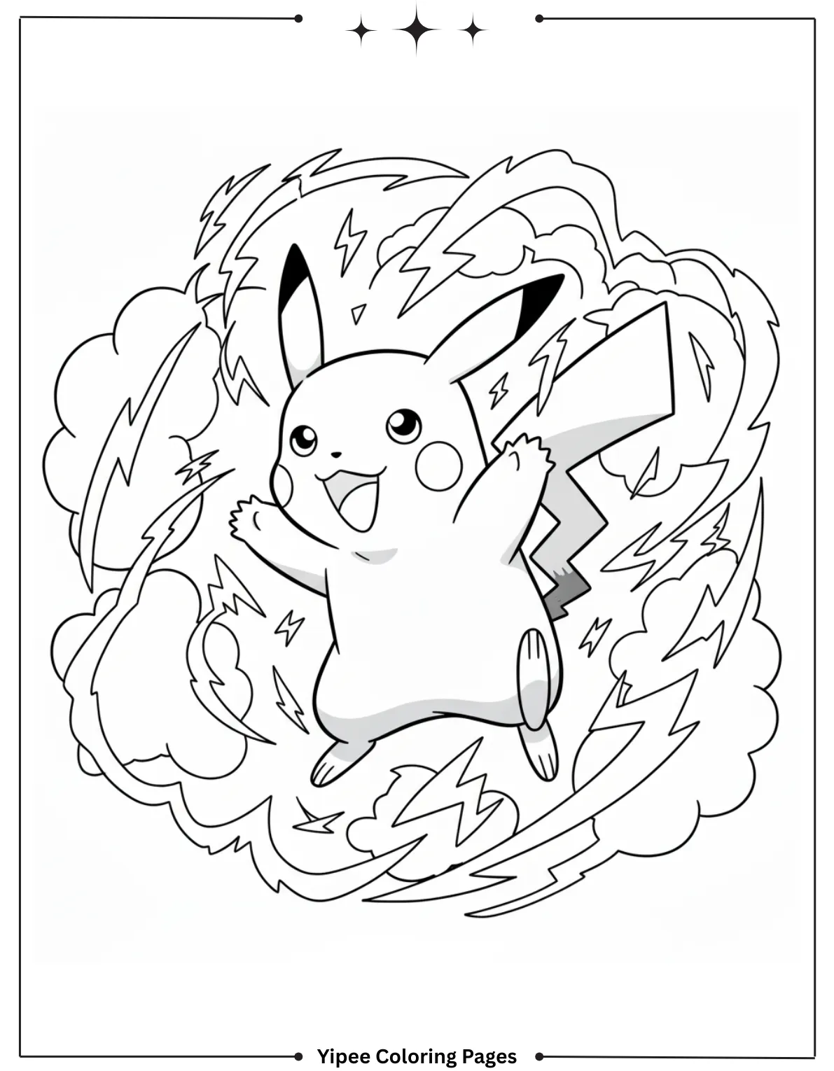 Pikachu Coloring Pages Free For Kids & Adults Pirate Pikachu is ready for an adventure on the high seas