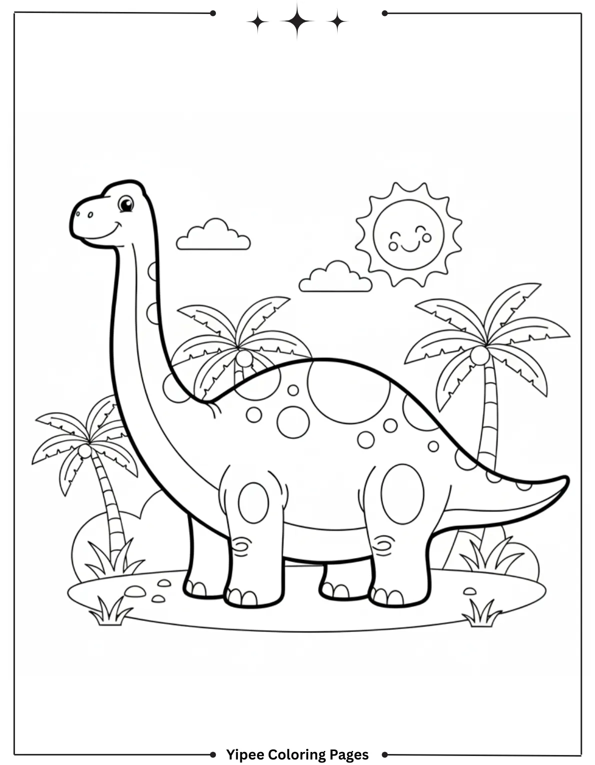 Simple Brachiosaurus Coloring Page