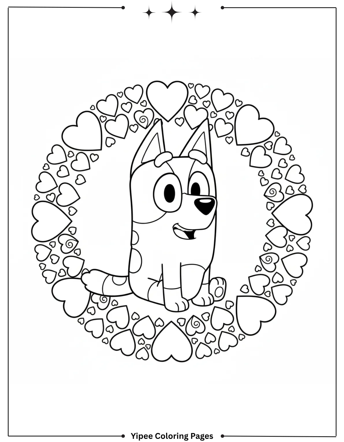 Socks looks adorable surrounded by hearts