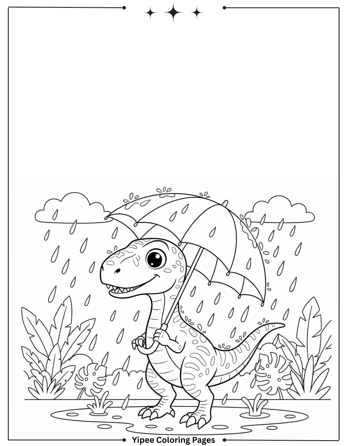 Roar and Color! Velociraptors Coloring Pages for Kids Velociraptor enjoys the coloring page
