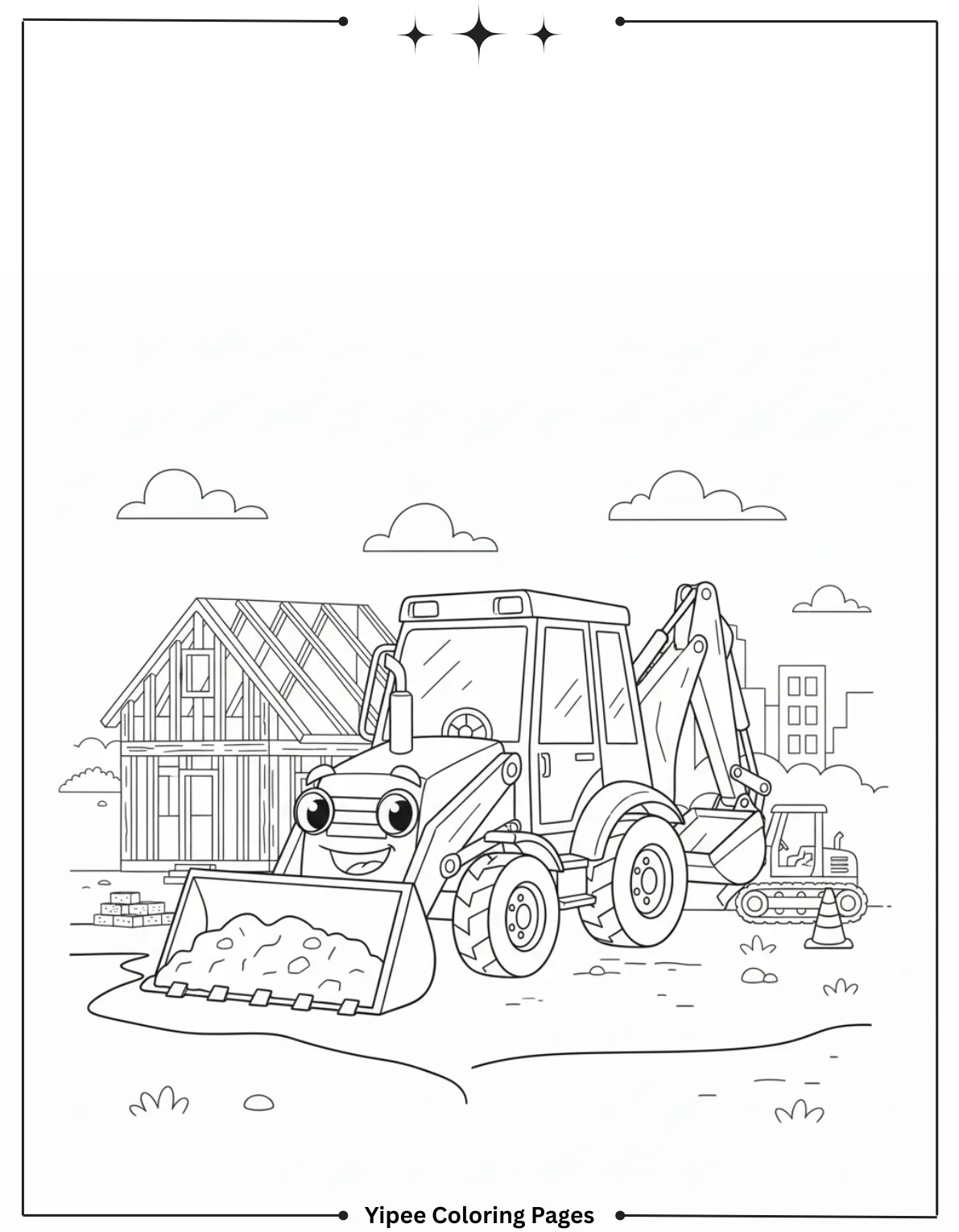 Construction Coloring Pages – Build, Color, and Learn with Creativity Excavator Coloring Page