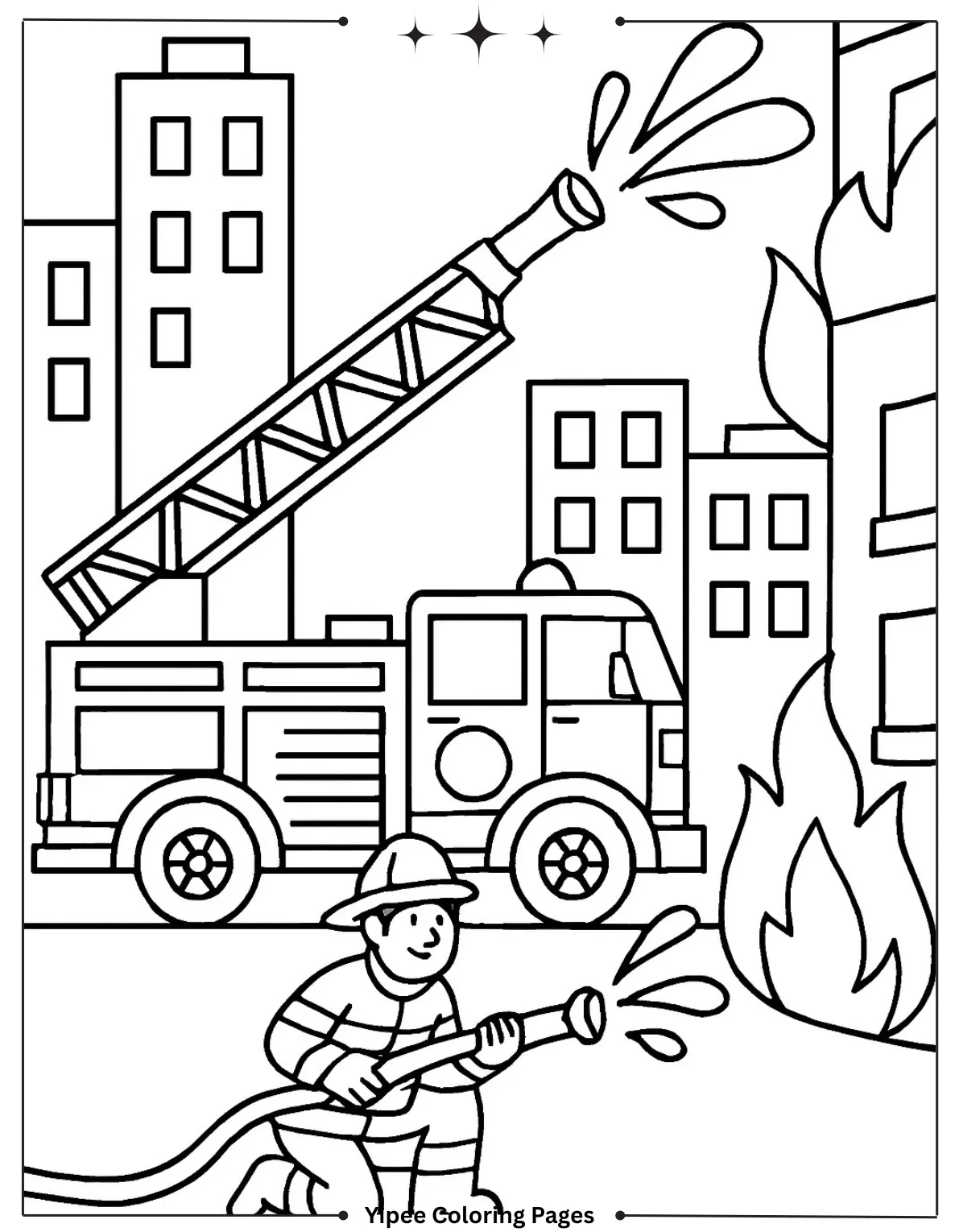Fire Truck Coloring Pages – Exciting & Free Printables Fire Station Coloring Page for Kids