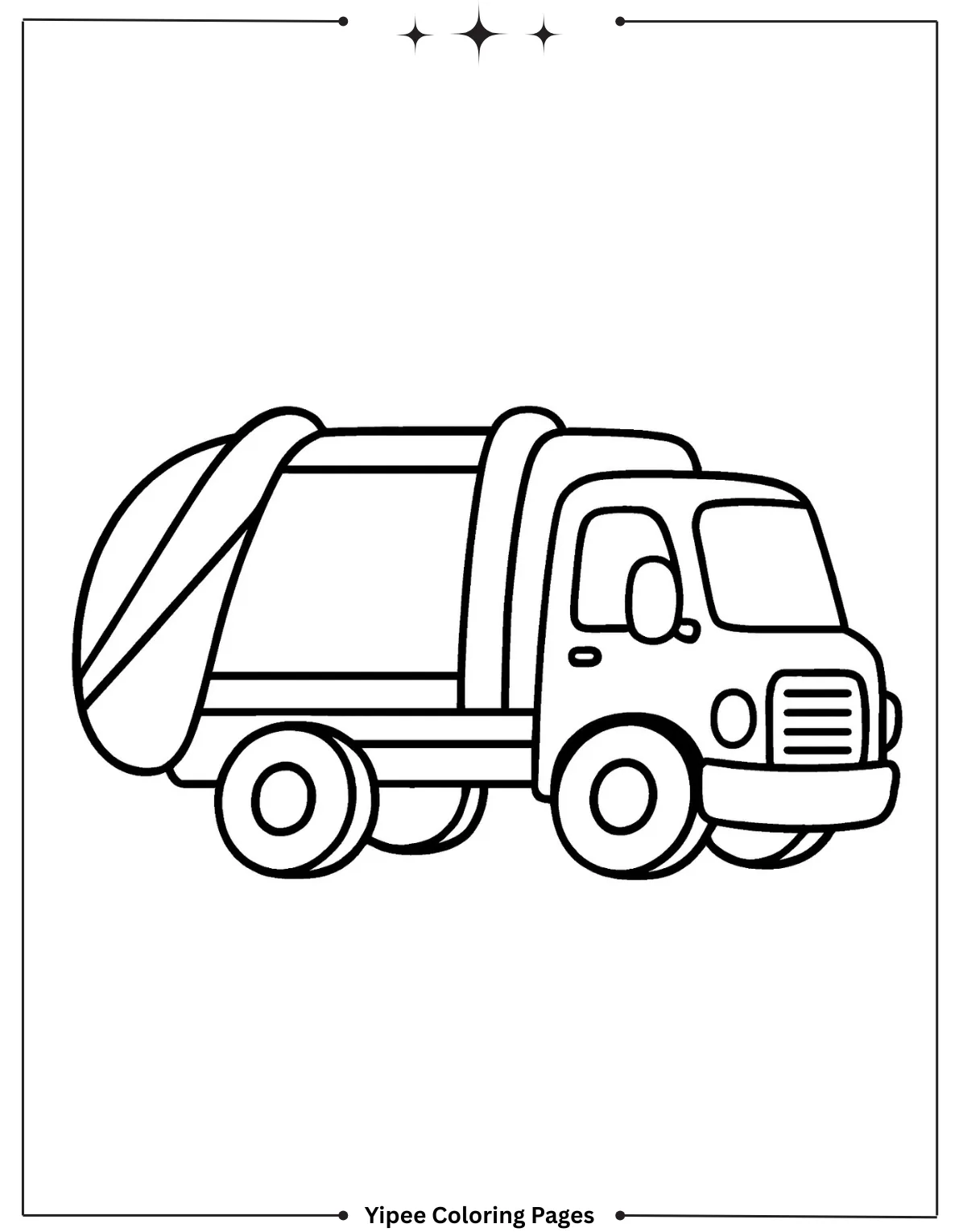 Fun Garbage Truck Coloring Pages to Print Garbage Truck Coloring Page for Kids