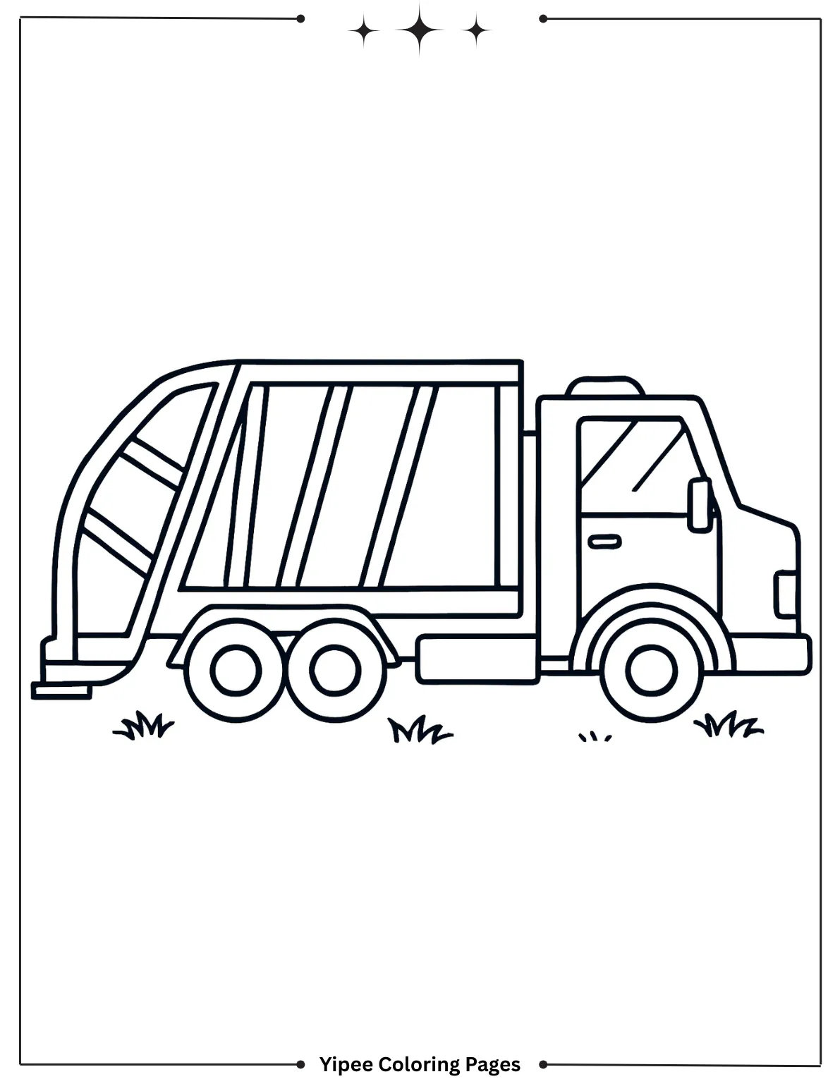Fun Garbage Truck Coloring Pages to Print Garbage truck coloring page