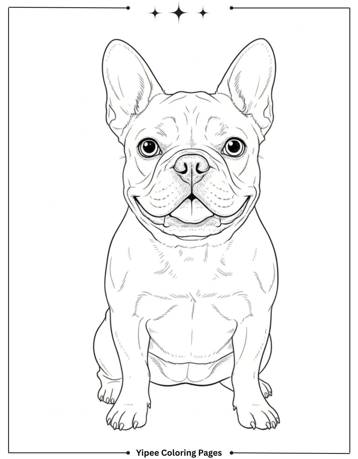 Realistic Dog Coloring Pages: Download, Print & Have Fun! Realistic French Bulldog Coloring Page