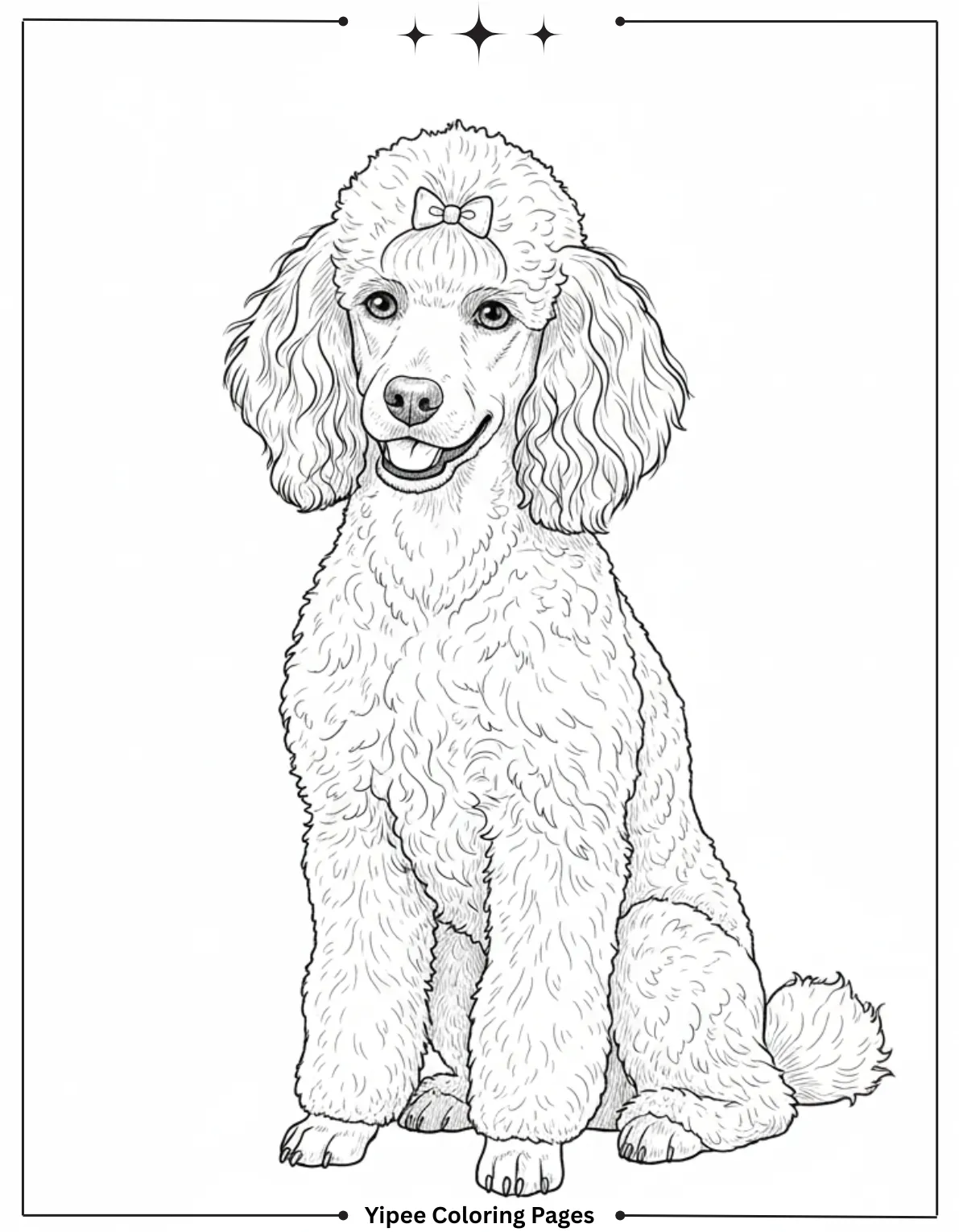 Realistic Dog Coloring Pages: Download, Print & Have Fun! Realistic Poodle Coloring Page
