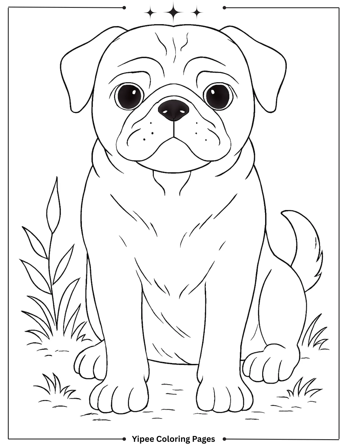 Realistic Dog Coloring Pages: Download, Print & Have Fun! Realistic Pug Coloring Page