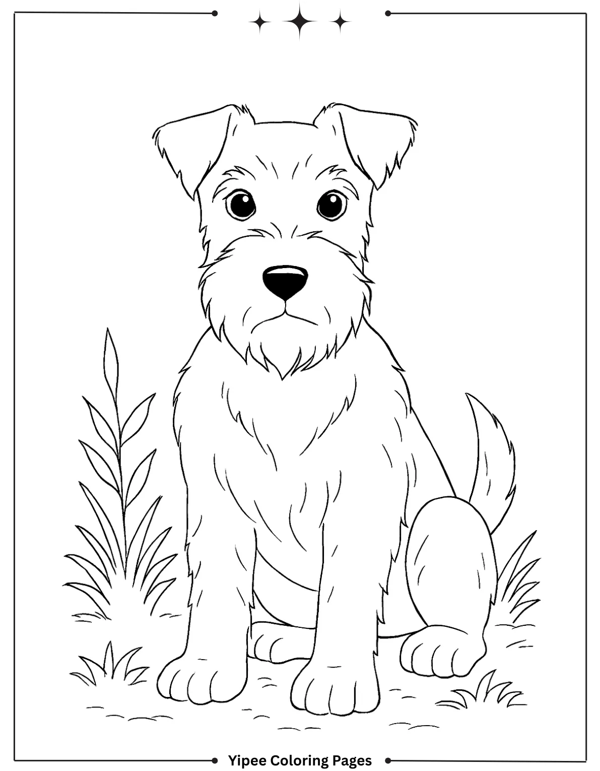 Realistic Dog Coloring Pages: Download, Print & Have Fun! Realistic Wire Fox Terrier Coloring Page