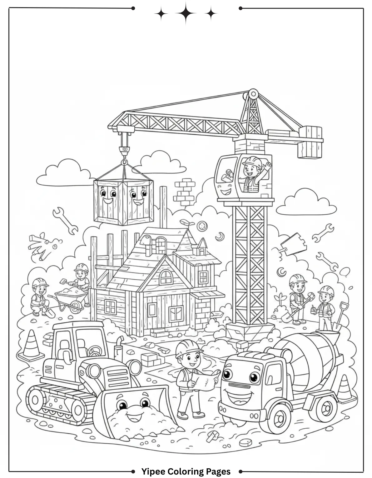 Construction Coloring Pages – Build, Color, and Learn with Creativity unique construction site coloring page
