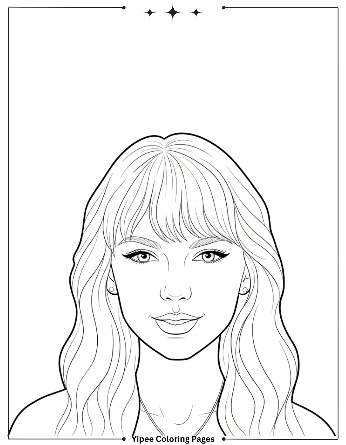 Taylor Swift Coloring Pages Fan Art Fun Easy Coloring Page Of Taylor Swift Playing Song