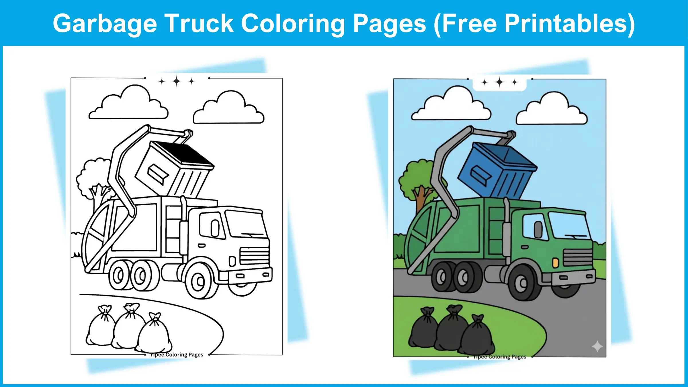 Garbage Truck Coloring Pages