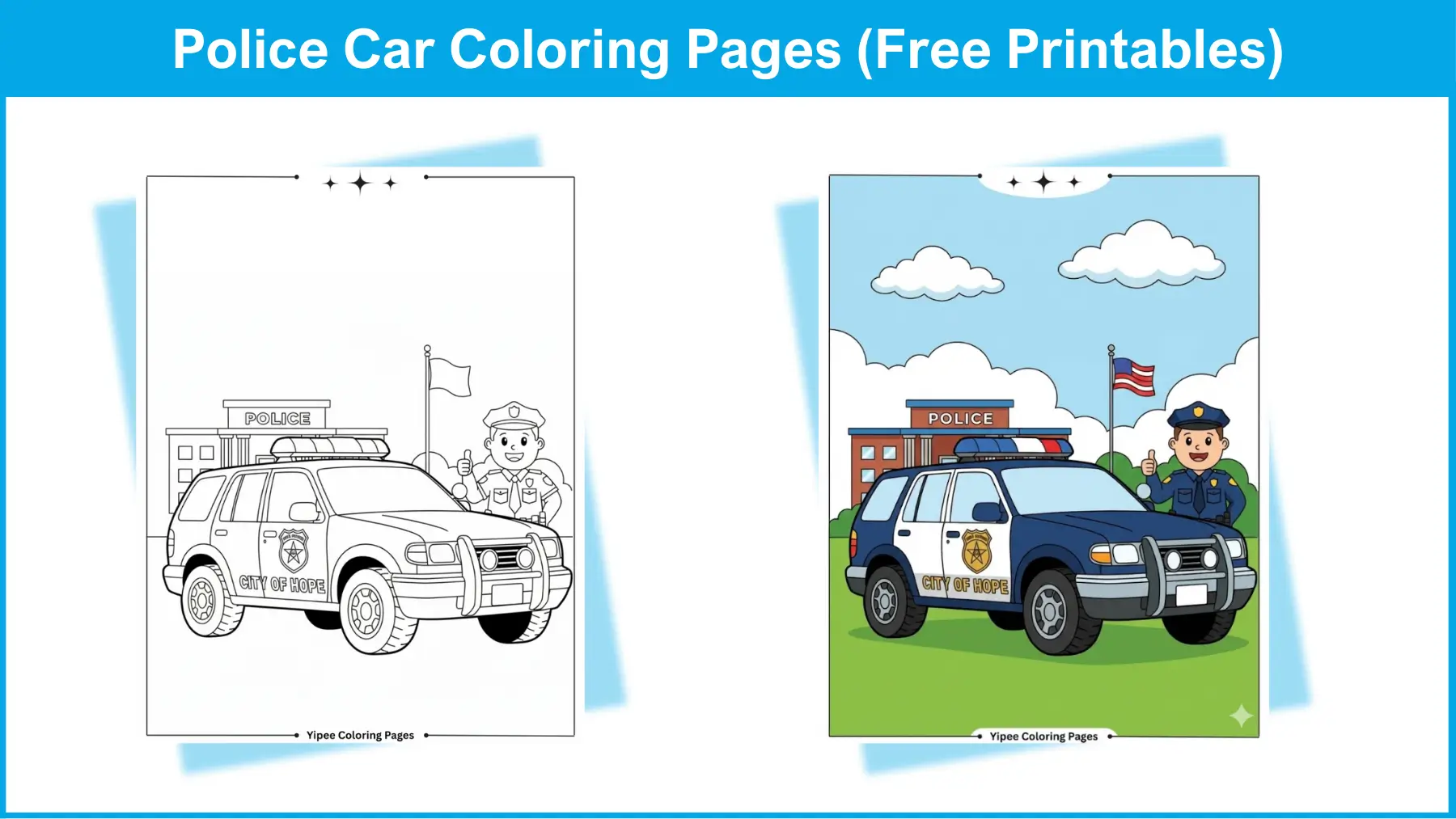 Police Car Coloring Pages