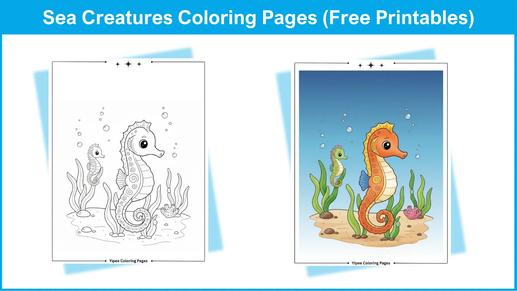 Sea Creatures Coloring Pages – Easy Ocean Designs Sea Creatures Coloring Pages