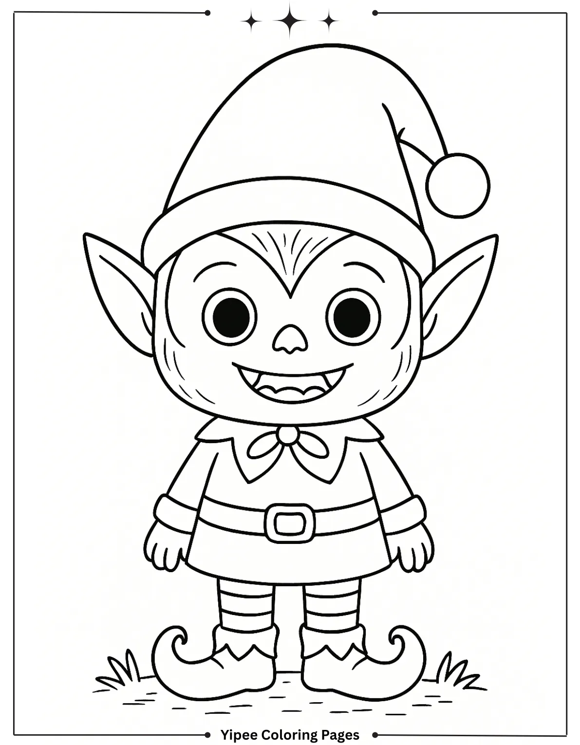Get Ready for Monster Fun with a Labubu Coloring Pages! Cute Labubu Elves Coloring Page